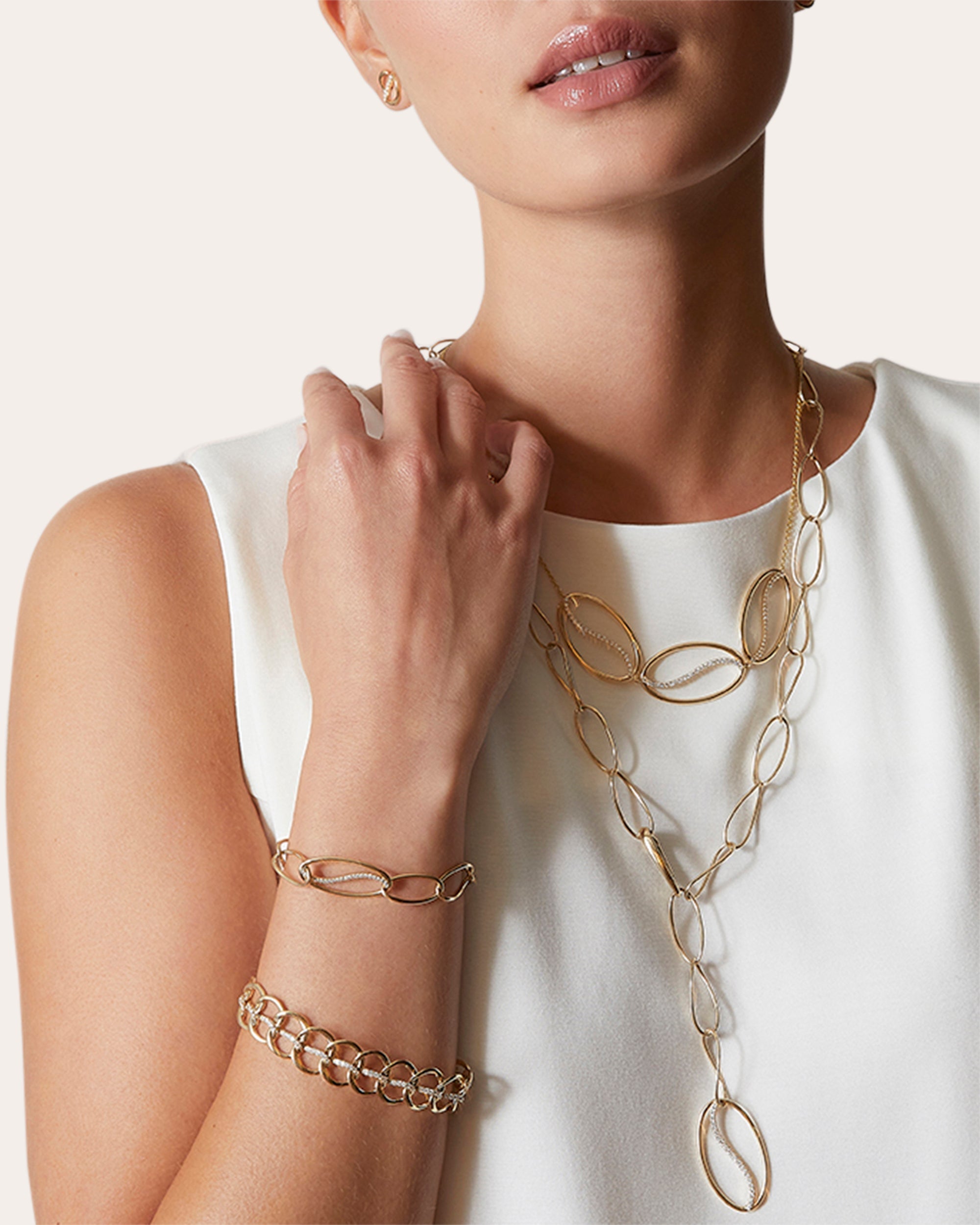 Shangri-La 14K Gold Diamond Yin-Yang Bracelet