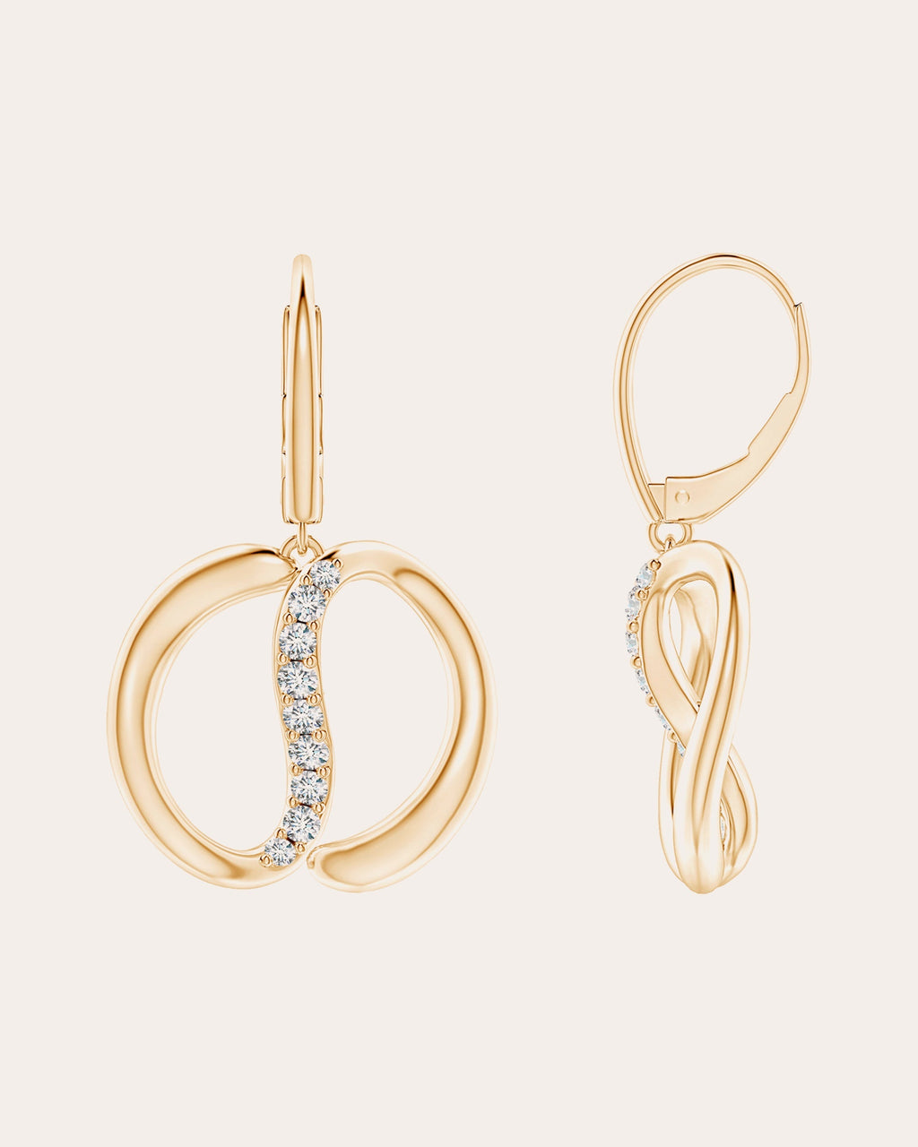 Shangri-La 14K Gold Diamond Yin-Yang Earrings