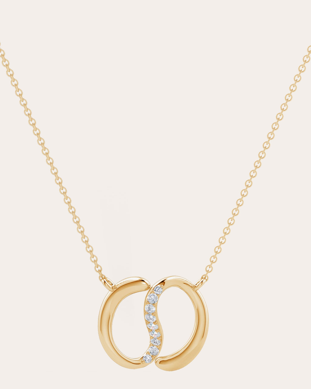 Shangri-La 14K Gold Diamond Yin-Yang Pendant Necklace