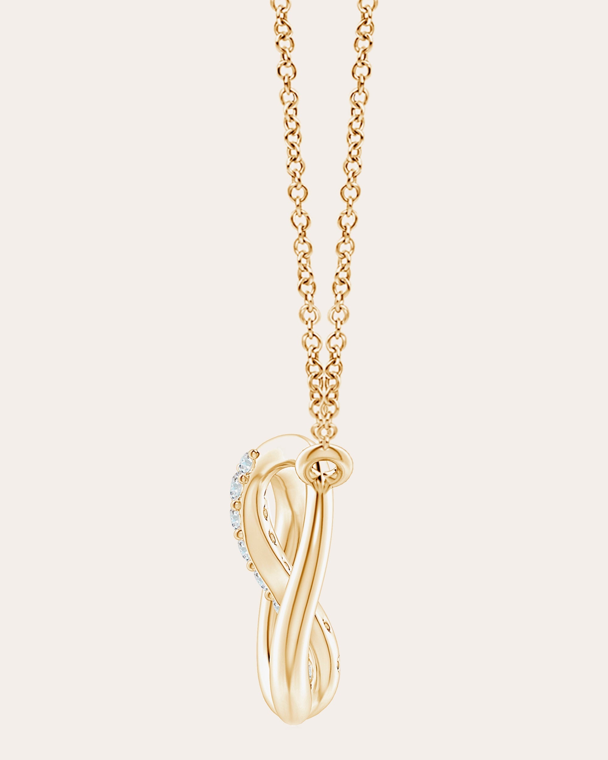 Shangri-La 14K Gold Diamond Yin-Yang Pendant Necklace