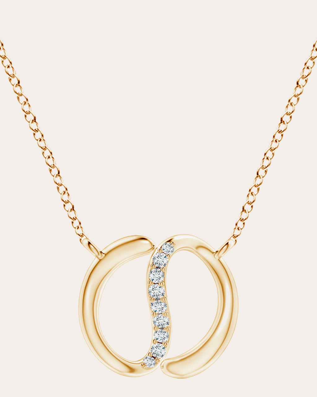 Shangri-La 14K Gold Diamond Yin-Yang Pendant Necklace