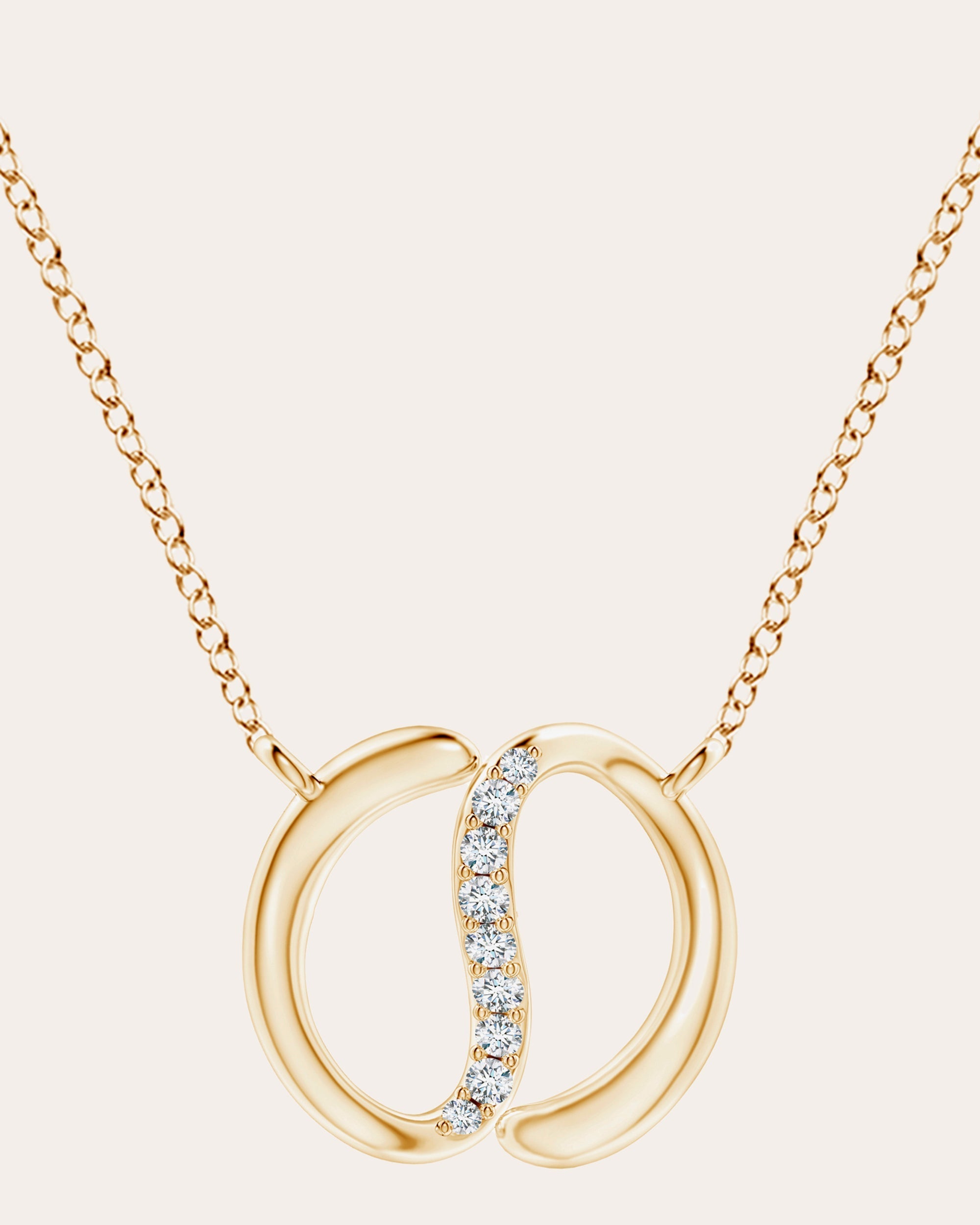 Shangri-La 14K Gold Diamond Yin-Yang Pendant Necklace
