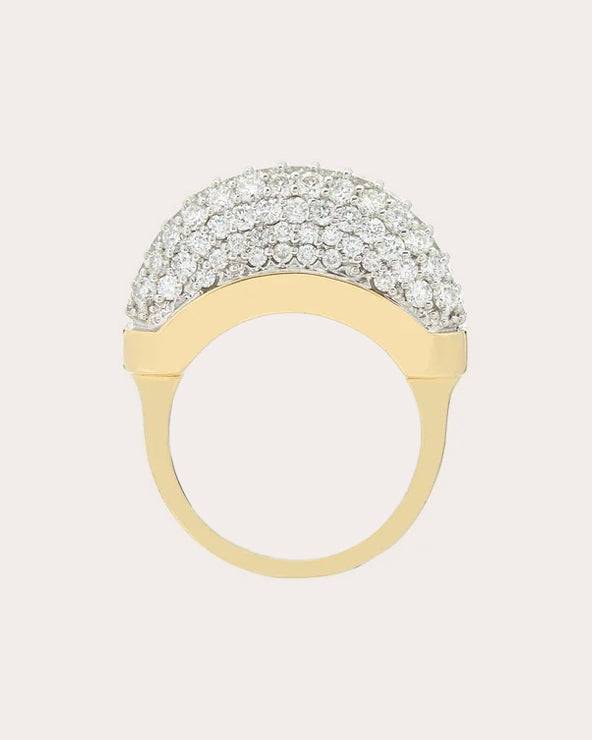 Luna 18K Gold Diamond Pavé Ring