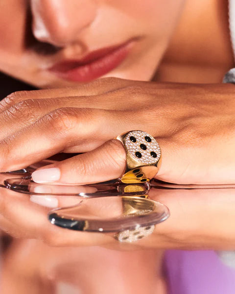 Hasard 18K Gold Lacquer and Lab-Grown Diamond Ring