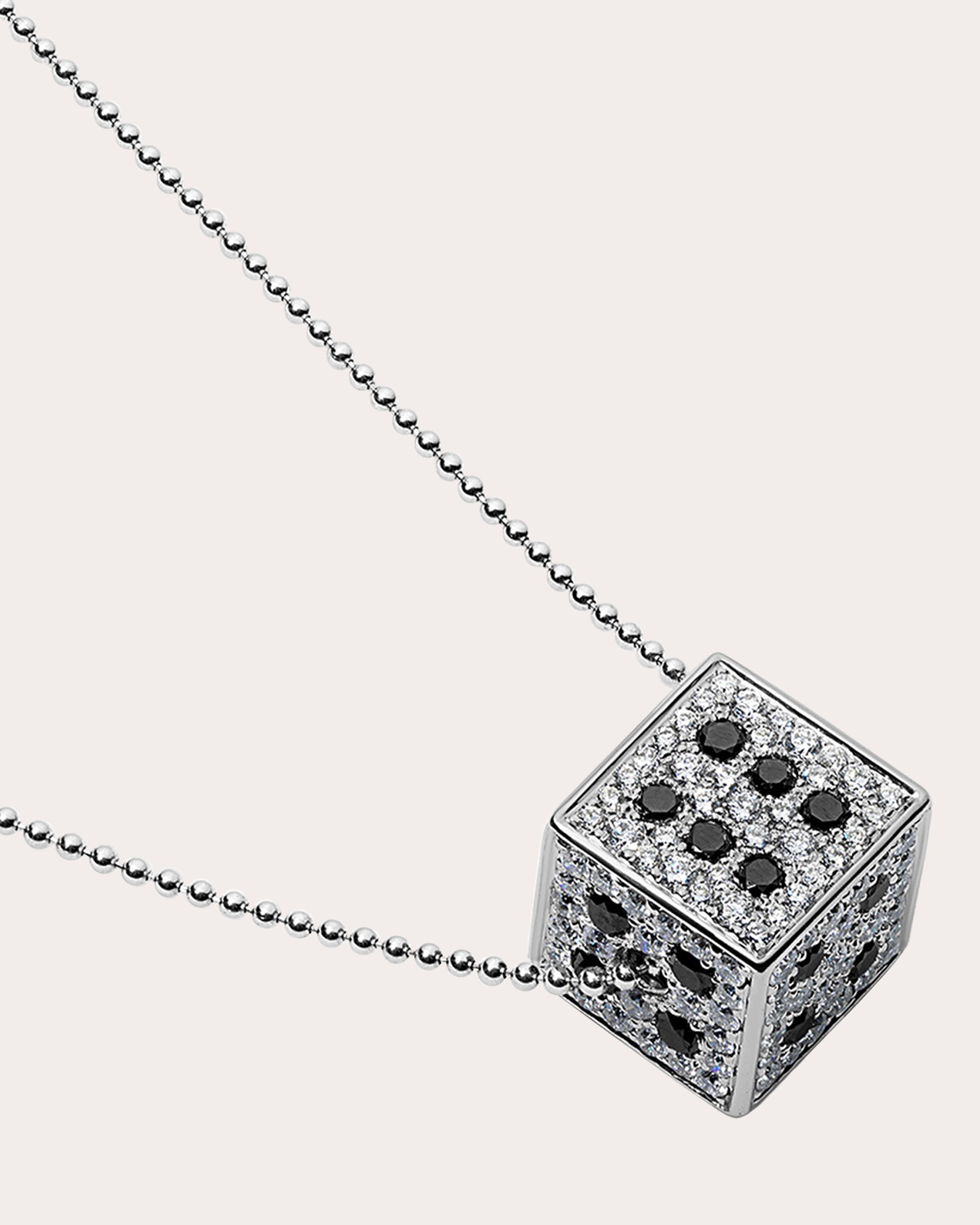 Playtime 18K Gold Diamond Dice Pendant Necklace