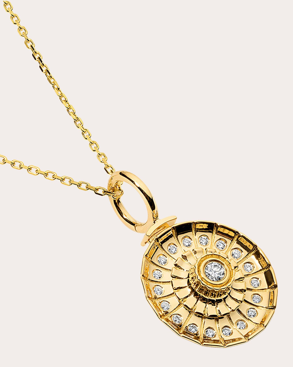 Metropolis 18K Gold Diamond Spinner Pendant Necklace