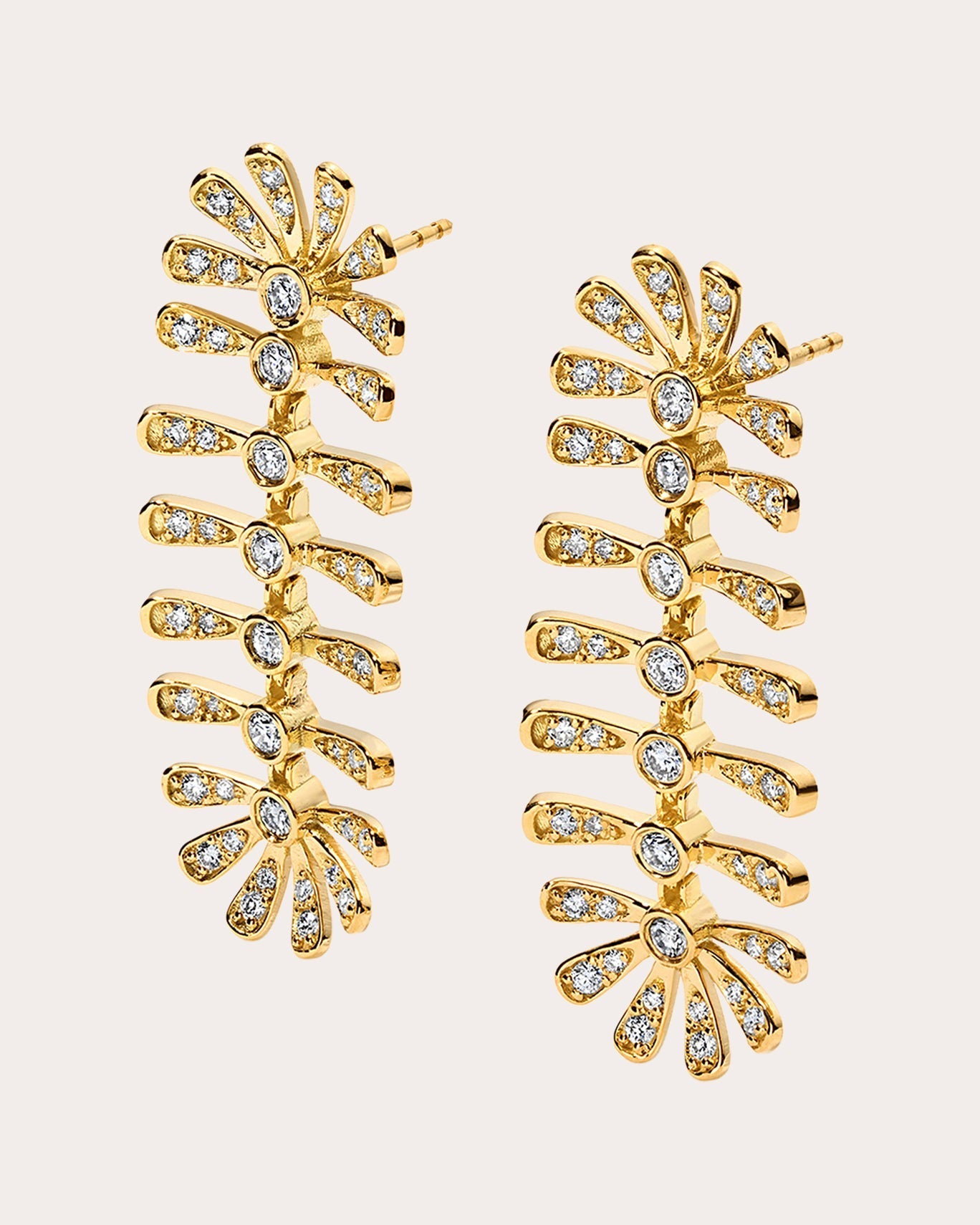 Metropolis 18K Gold Diamond Earrings