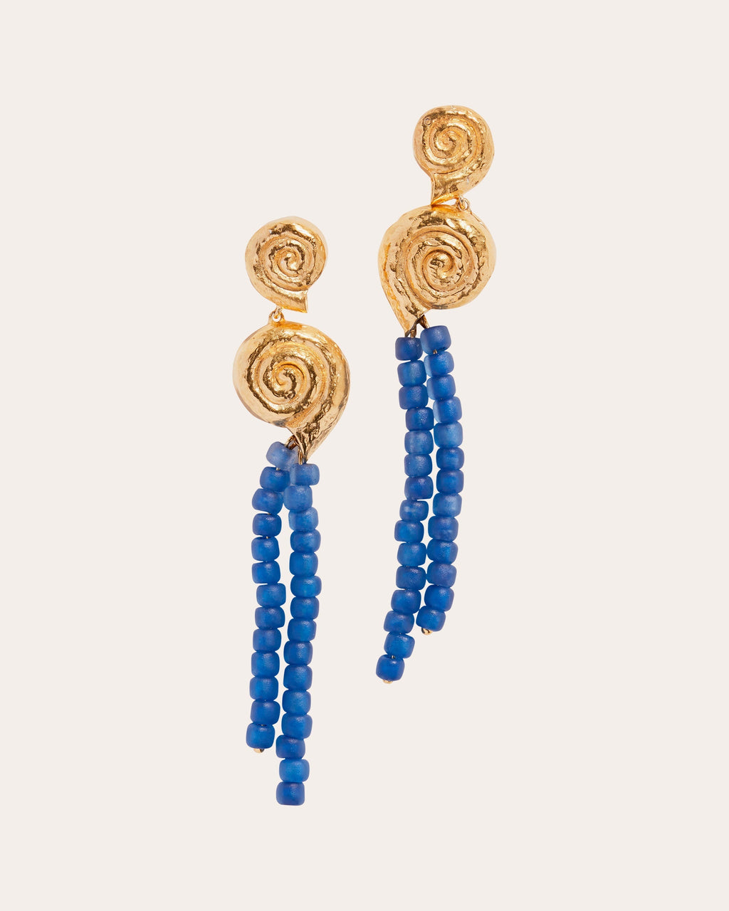 Beaded Nautilus Earrings