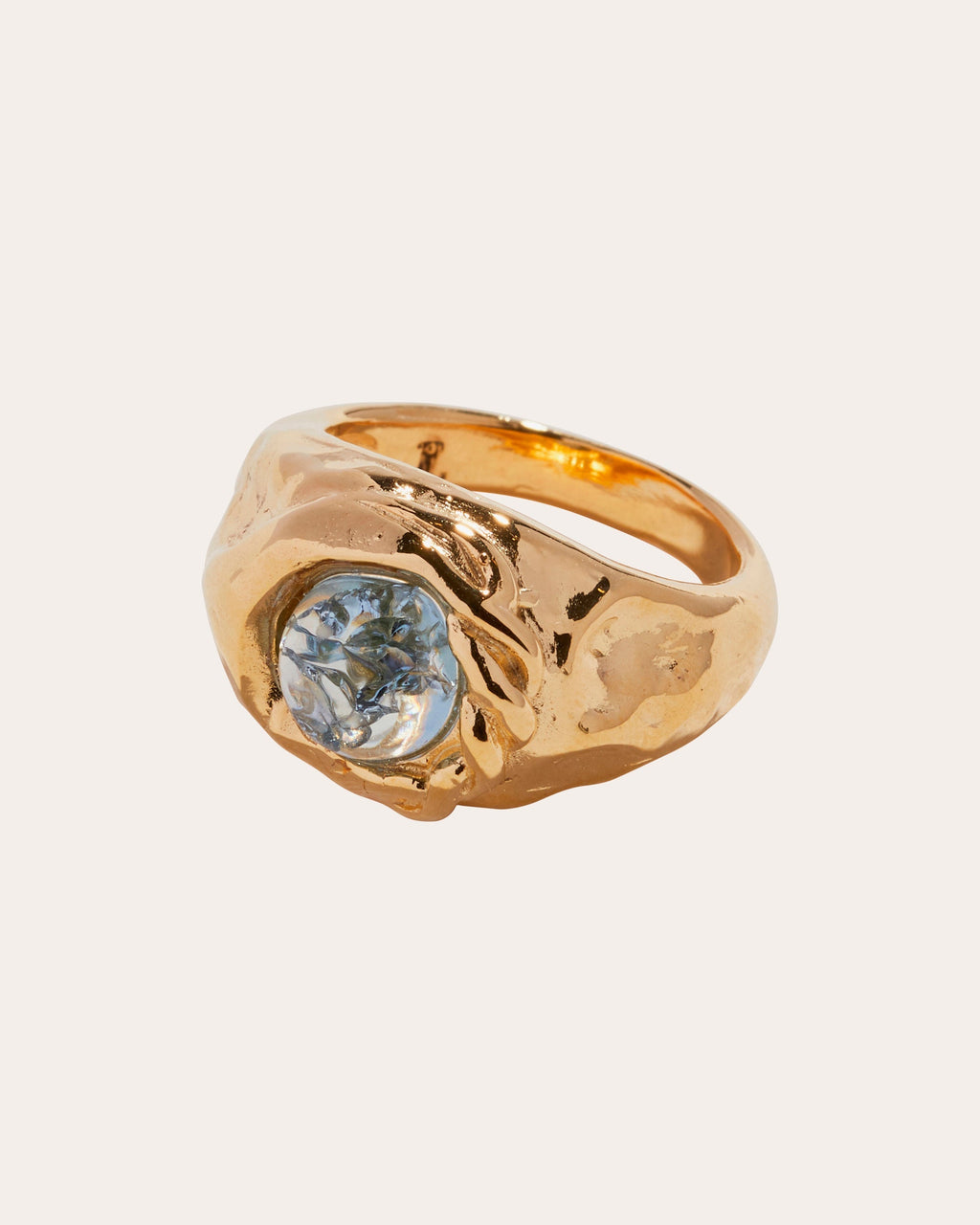Braided Stone Signet Ring