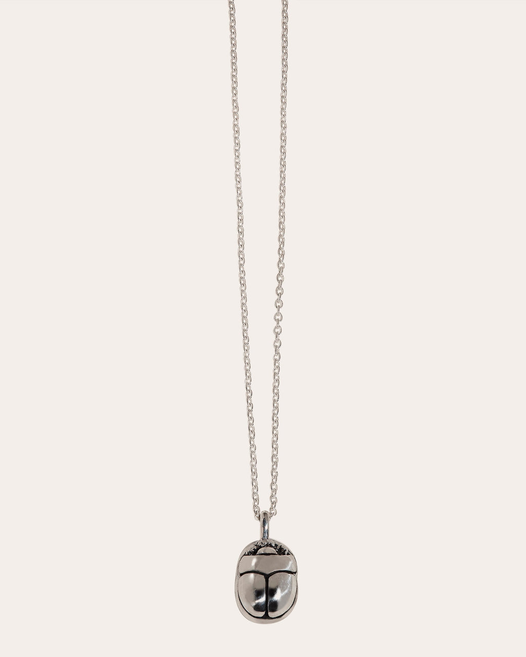 Mini Scarab Sterling Silver Pendant Necklace
