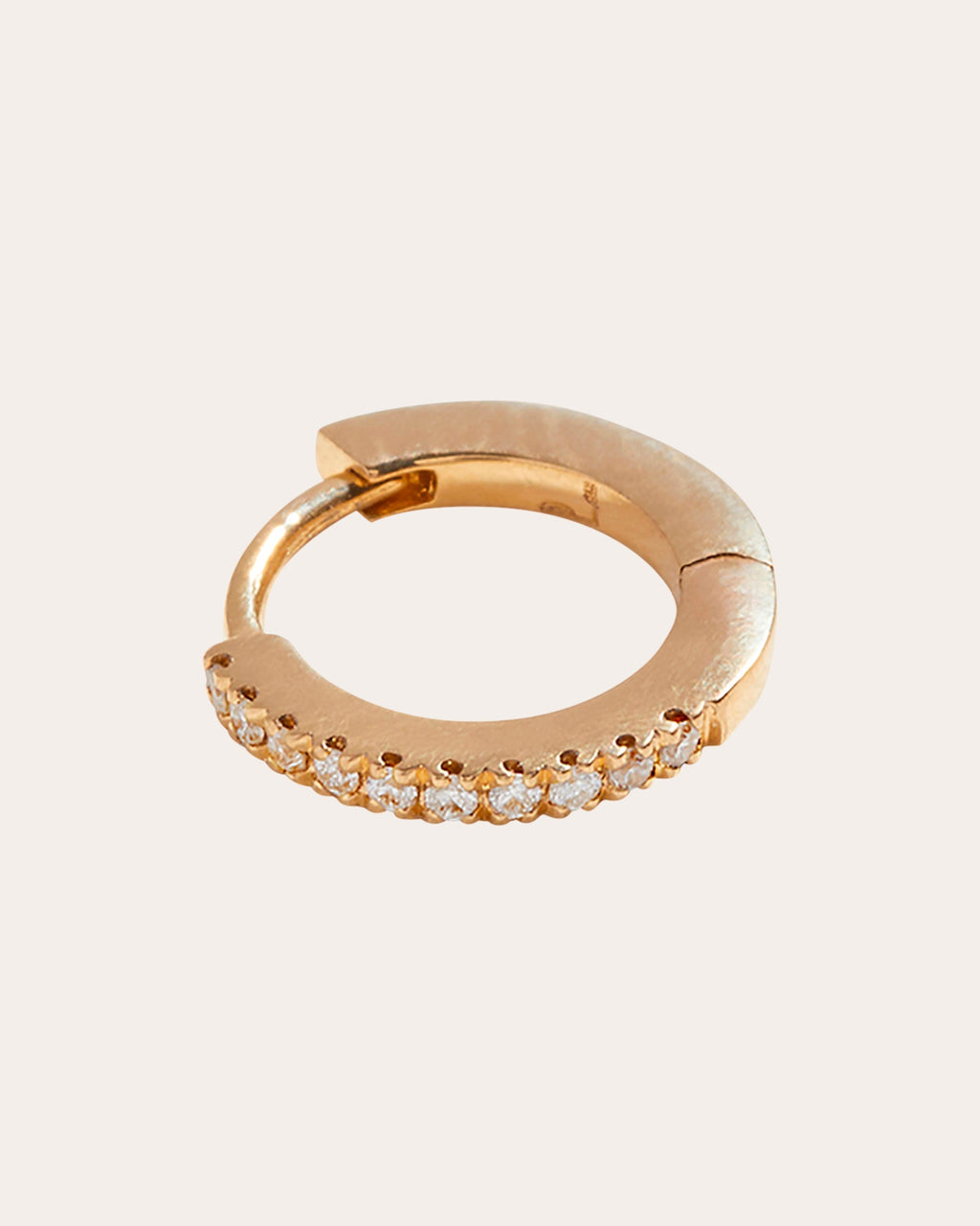 Single Diamond Pave Huggie