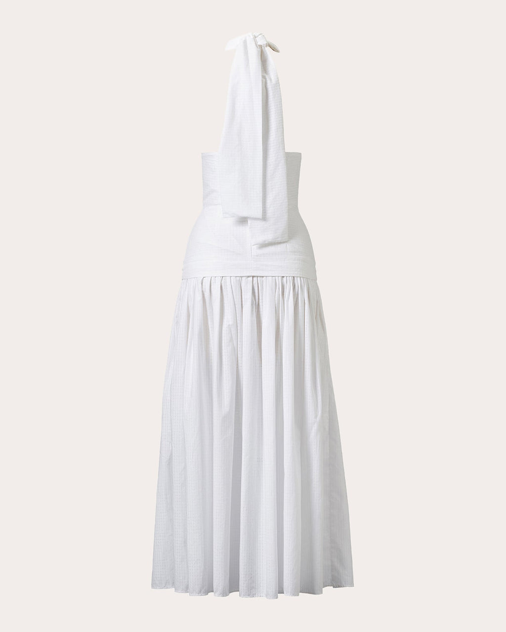 Quinn Woven Cotton Halterneck Midi Dress