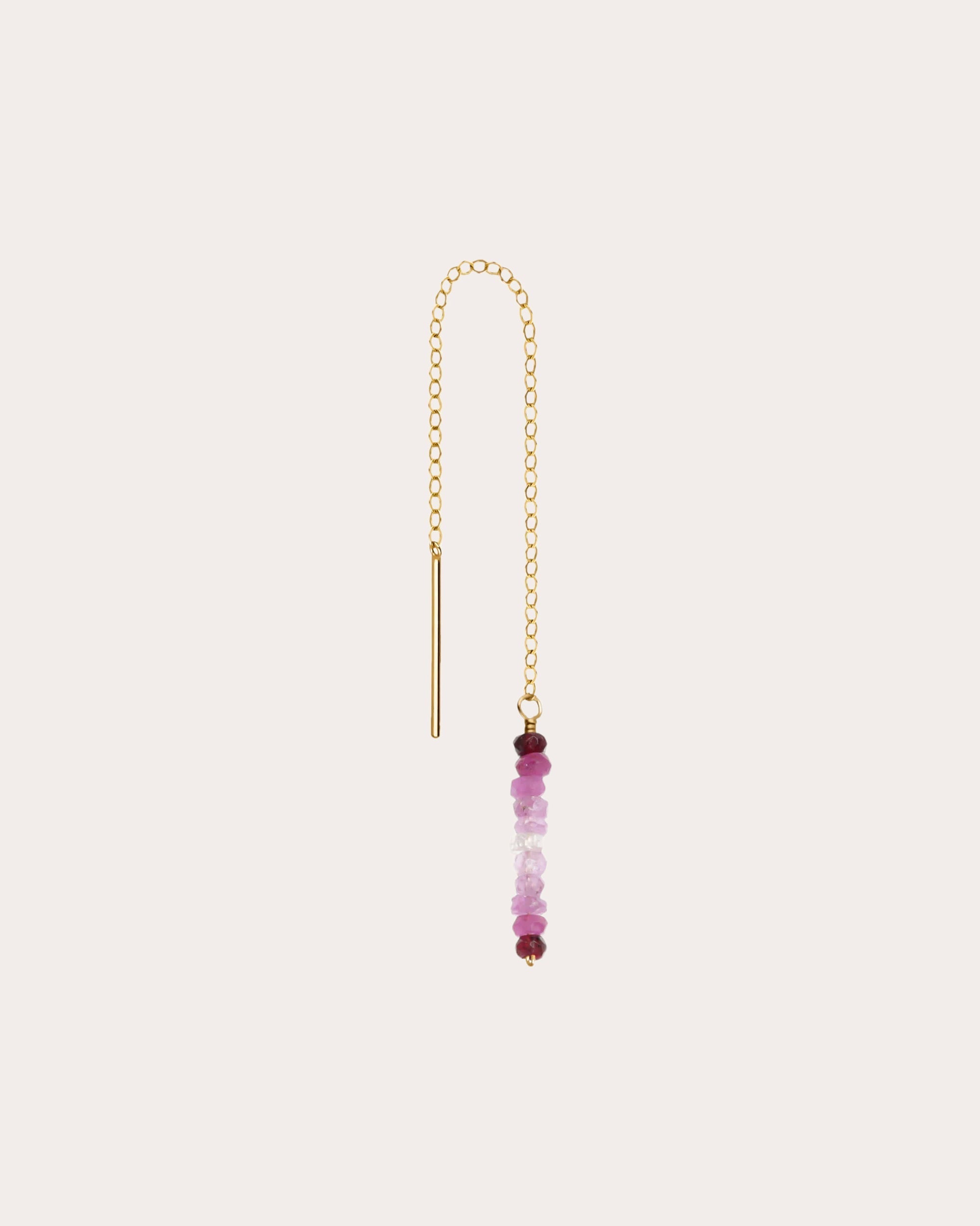 Nonza 14K Gold-Filled Wire and Ruby Single Earring