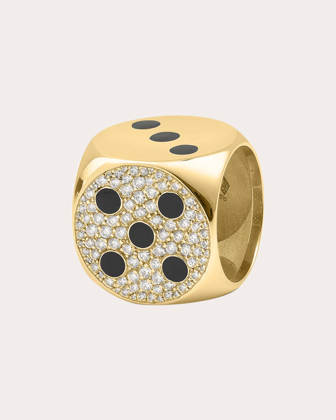 Hasard 18K Gold Lacquer and Lab-Grown Diamond Ring
