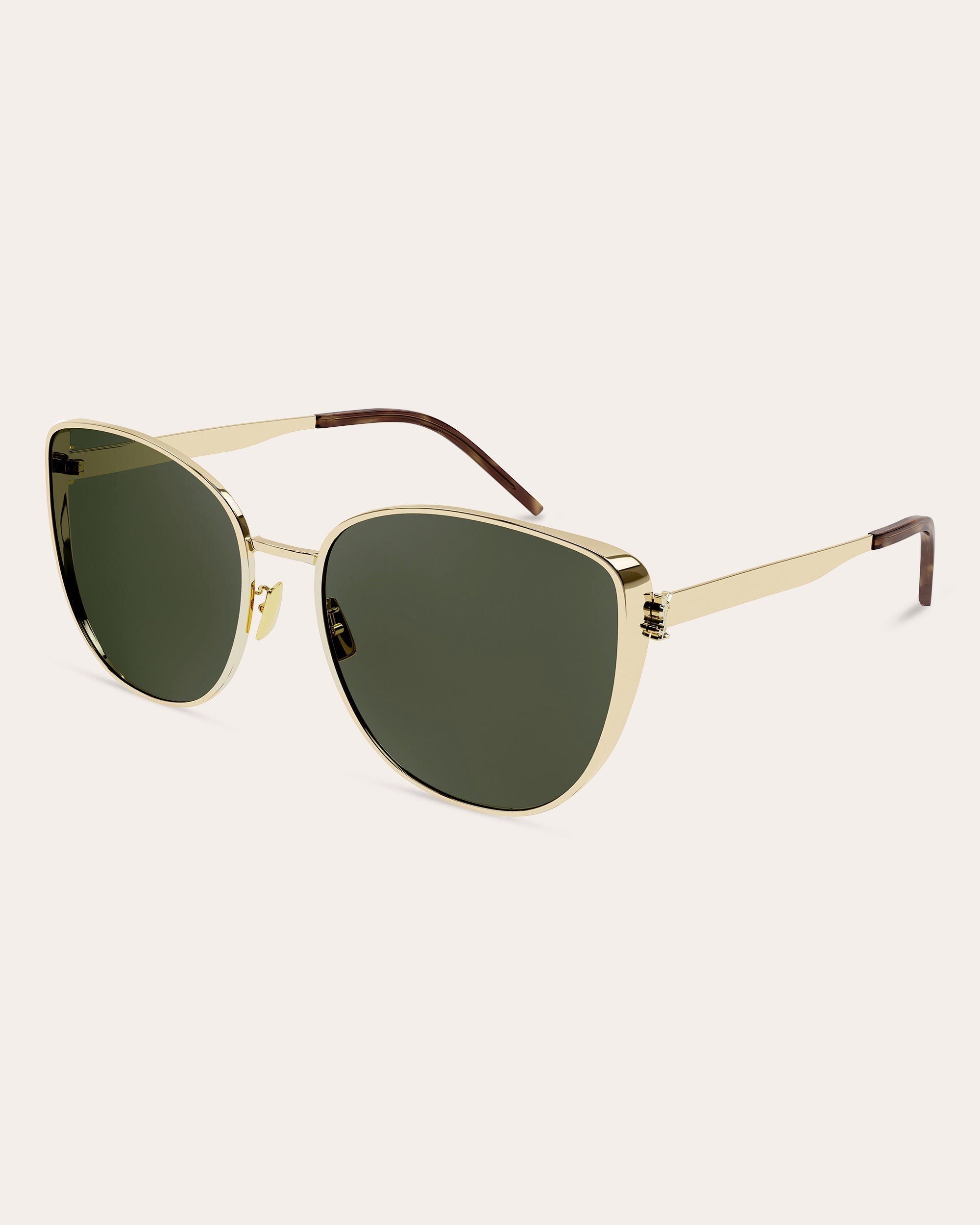 Oval-Frame Gold-Tone Sunglasses