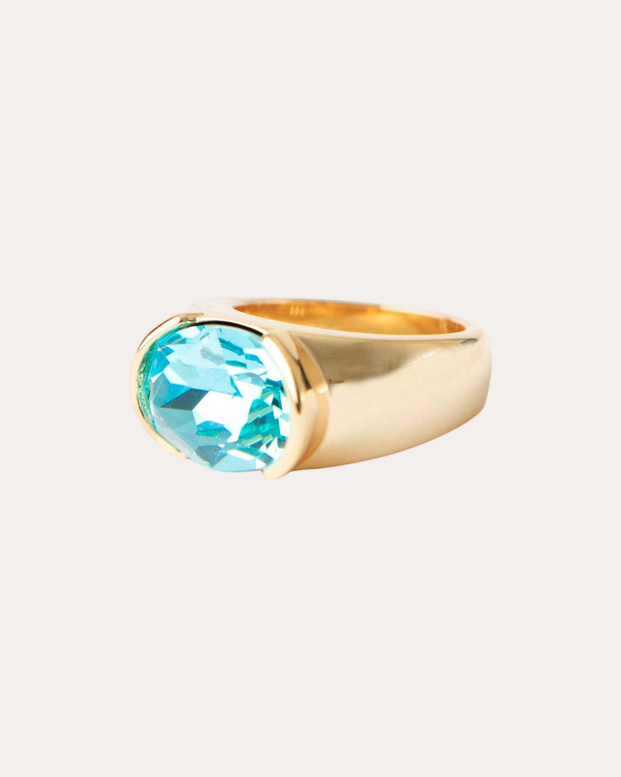 Candy 14K Gold-Plated Swarovski Crystal Ring
