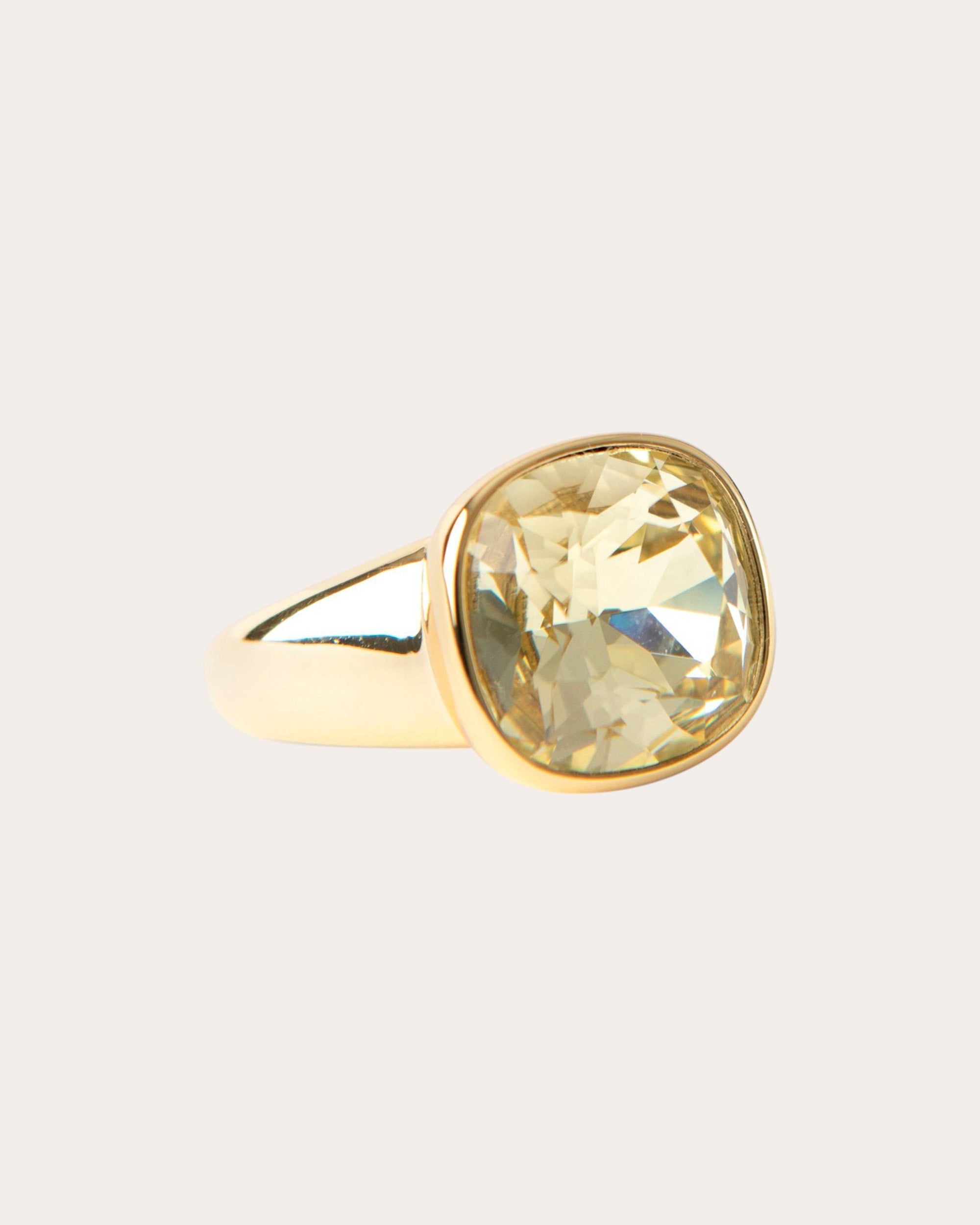 Candy 14K Gold-Plated Swarovski Crystal Ring