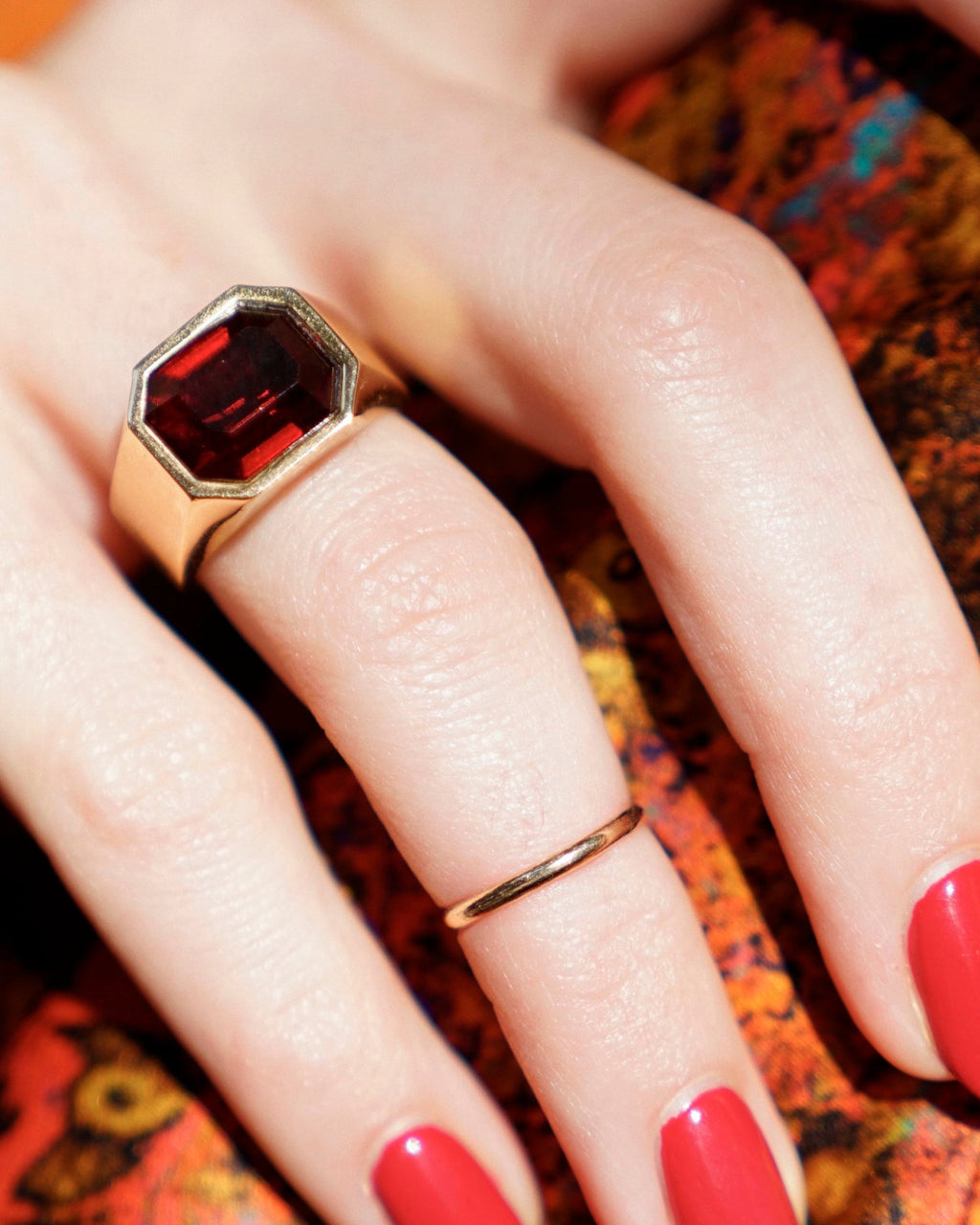 Chunky 14K Gold-Plated Swarovski Crystal Ring