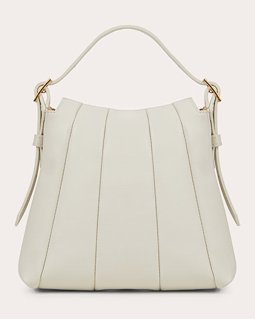 Mini Bell Paneled Leather Shoulder Bag