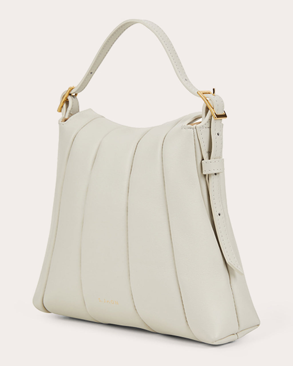 Mini Bell Paneled Leather Shoulder Bag