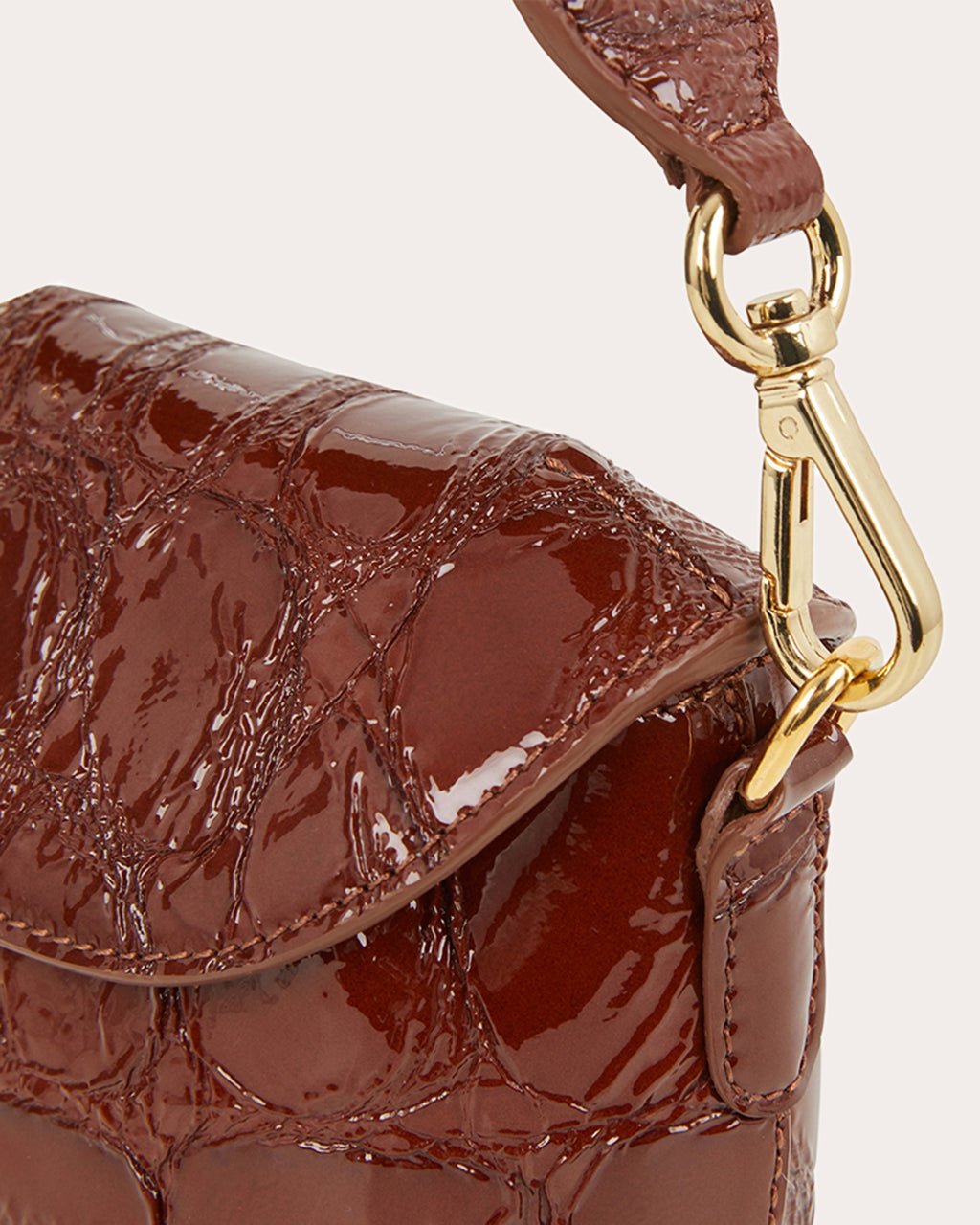 Mini Milk Pail Patent Embossed-Leather Bucket Bag