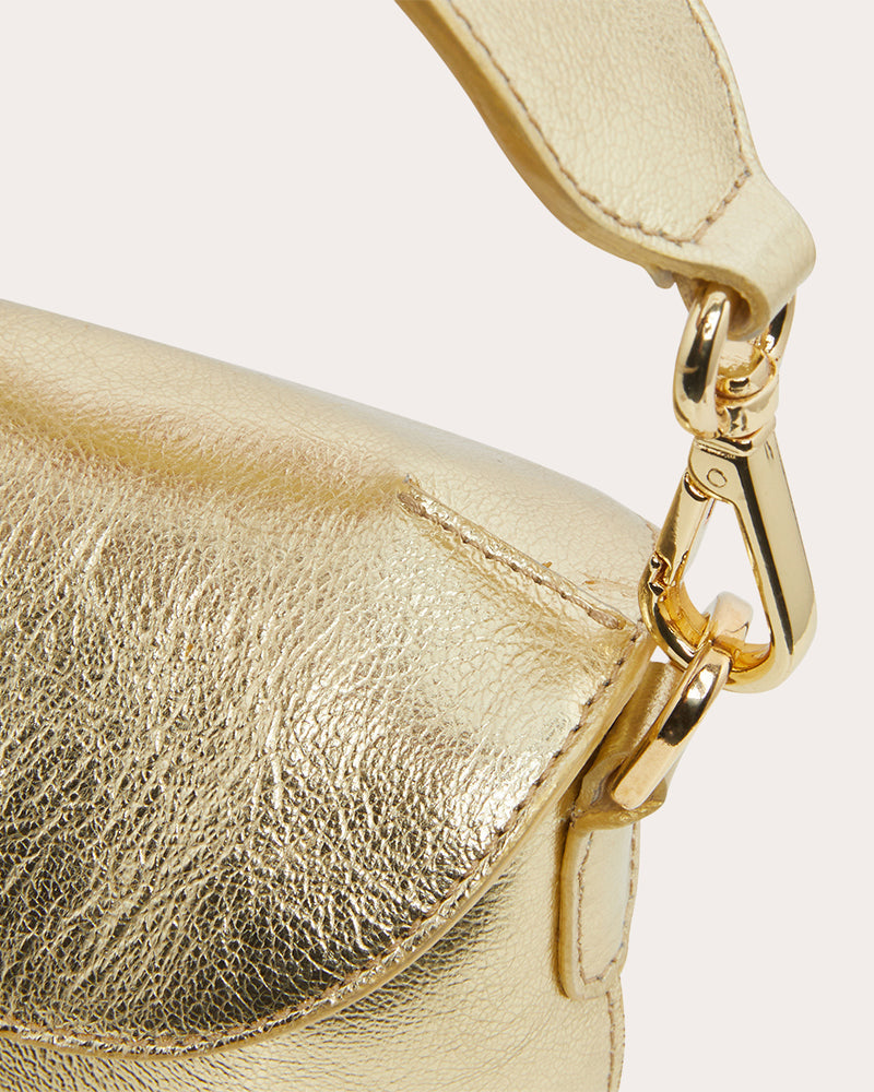Mini Milk Pail Metallic-Leather Bucket Bag