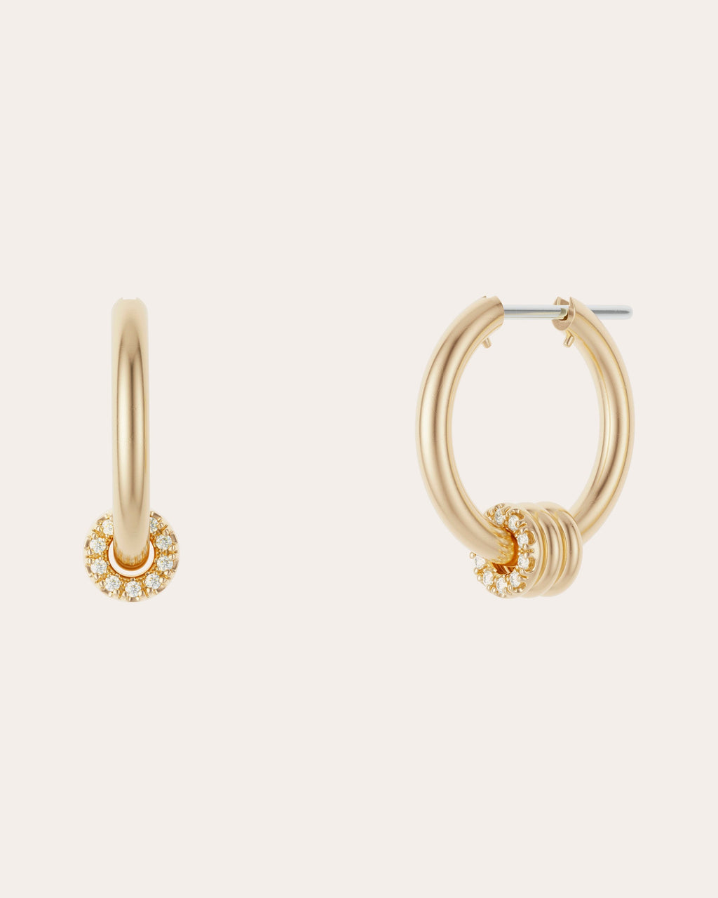 Ara 18K Gold Diamond Hoop Earrings