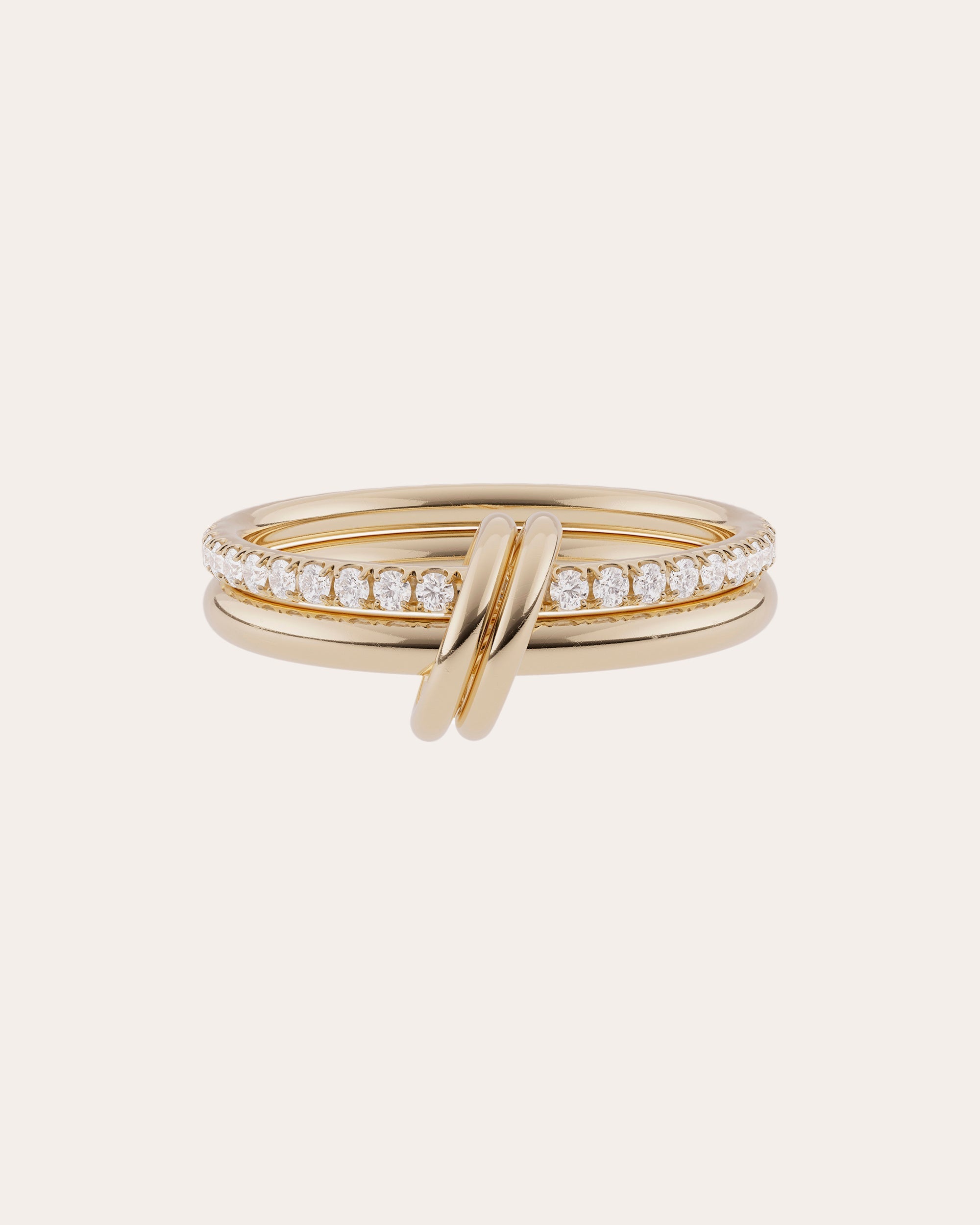 Ceres 18K Gold Diamond Linked Rings