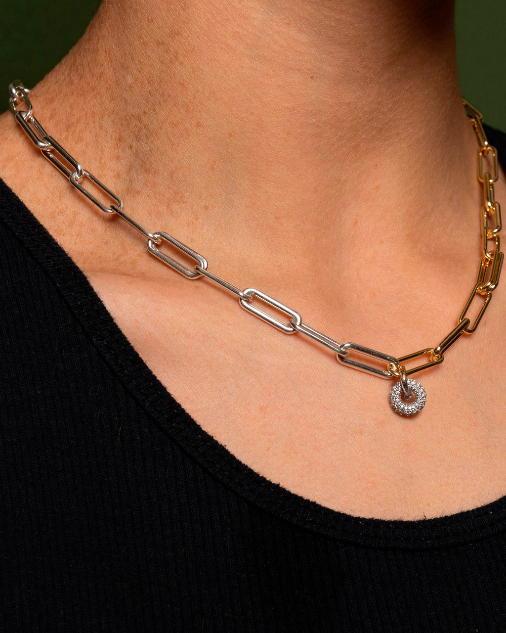 Mini Nebula18K Gold Diamond Pavé Pendant