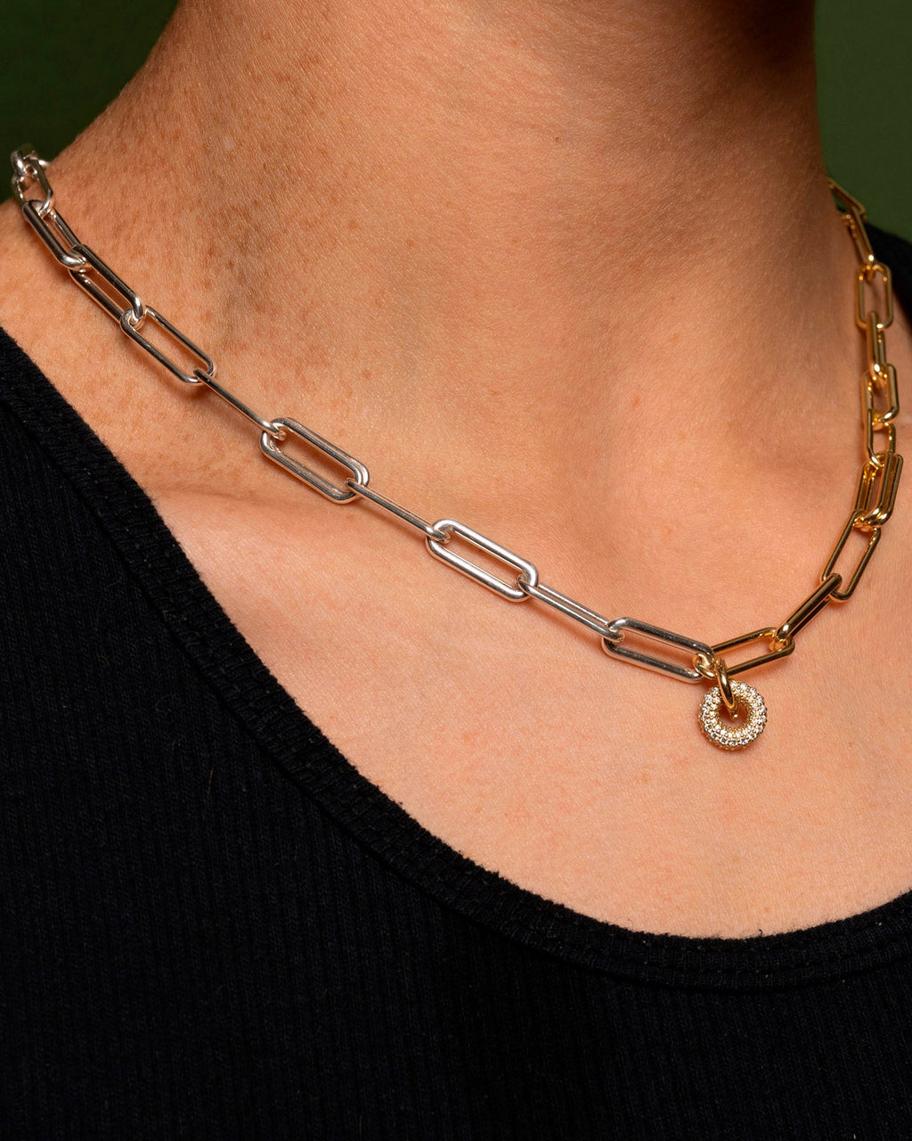 Mini Nebula 18K Gold Diamond Pavé Pendant