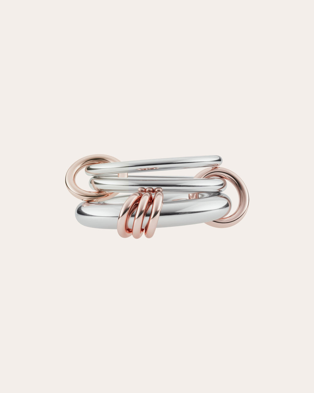 Orion 18K Two-Tone Gold Sterling Silver Linked Rings