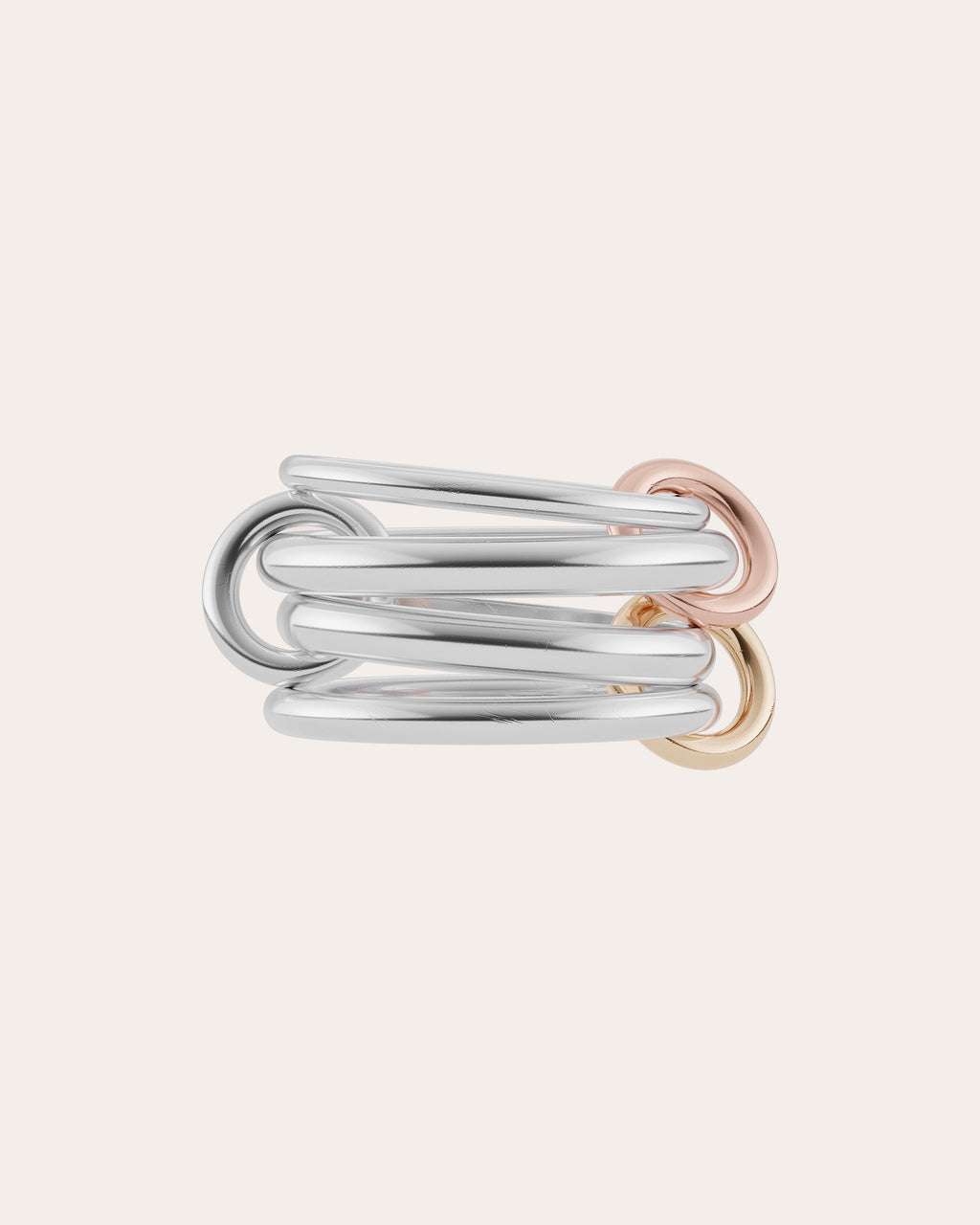 Sagittarius 18K Two-Tone Gold and Sterling Silver Linked Rings