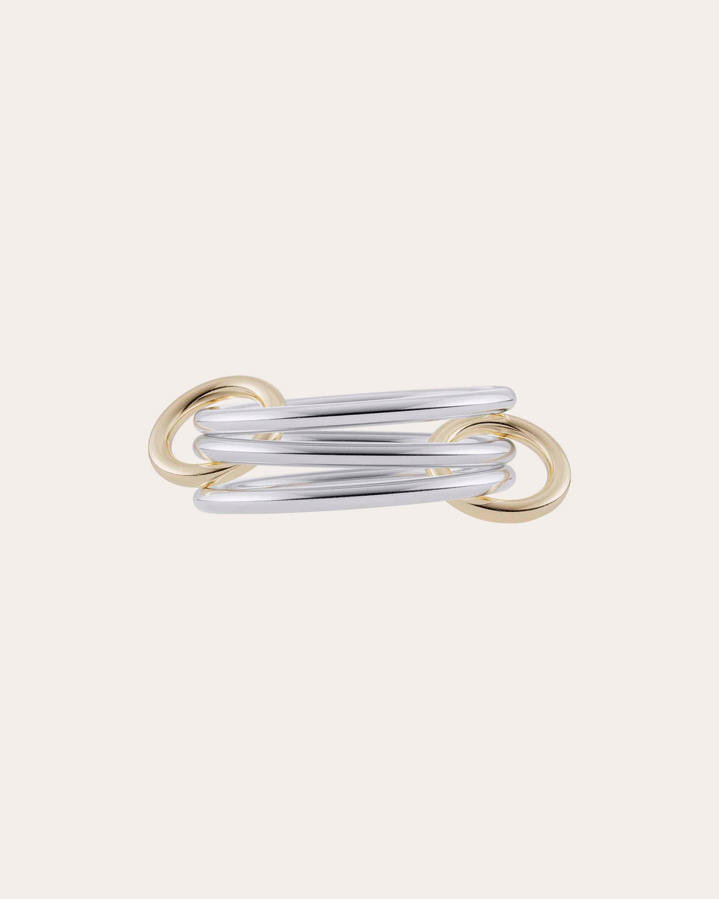 Solarium 18K Gold Sterling Silver Linked Rings