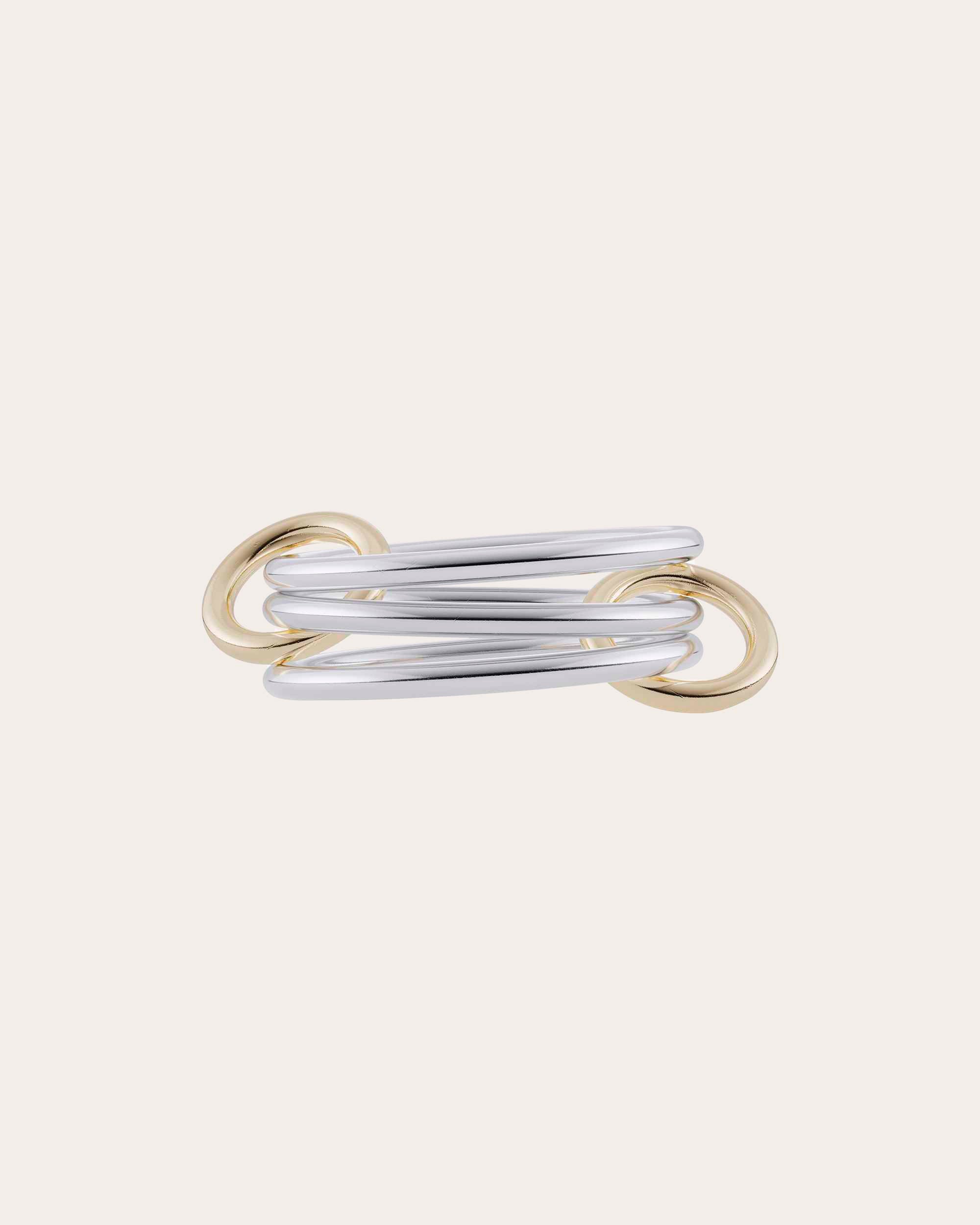 Solarium 18K Gold Sterling Silver Linked Rings