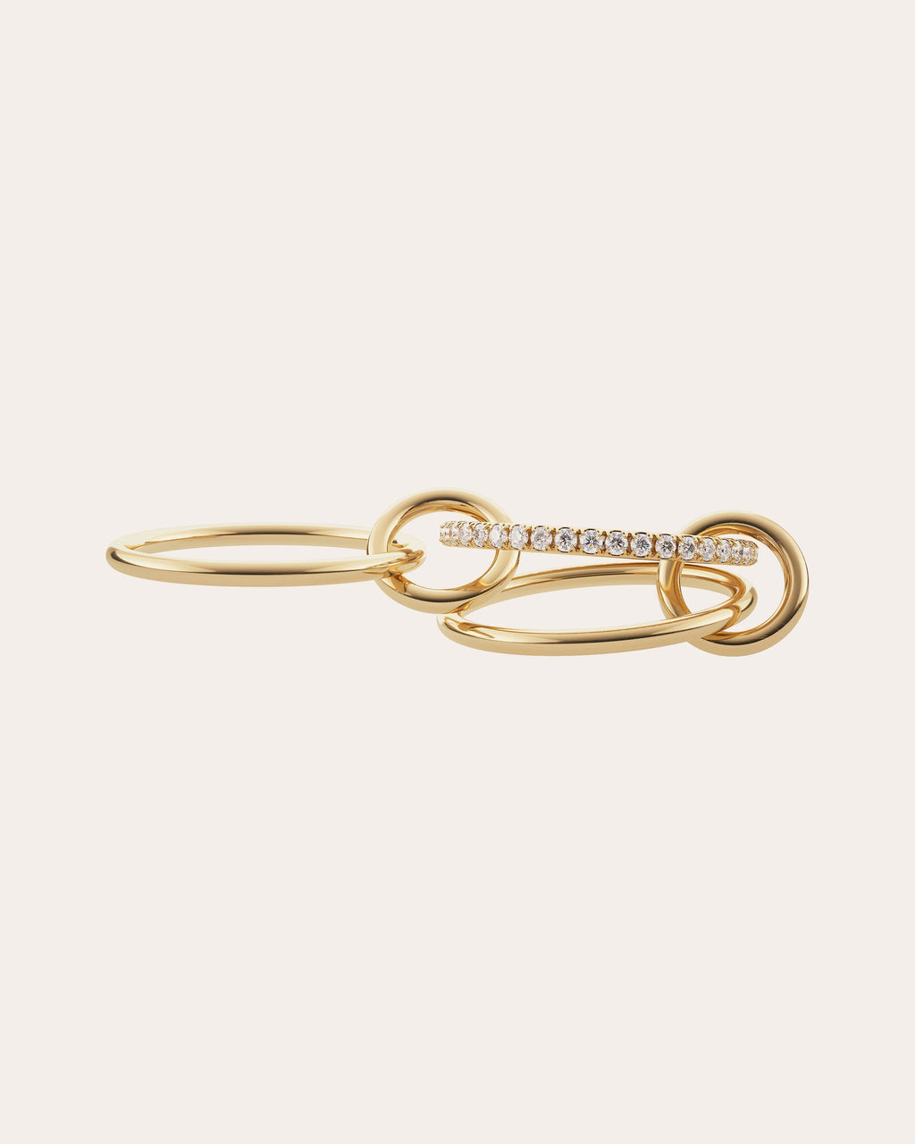 Sonny 18K Gold Diamond Linked Rings