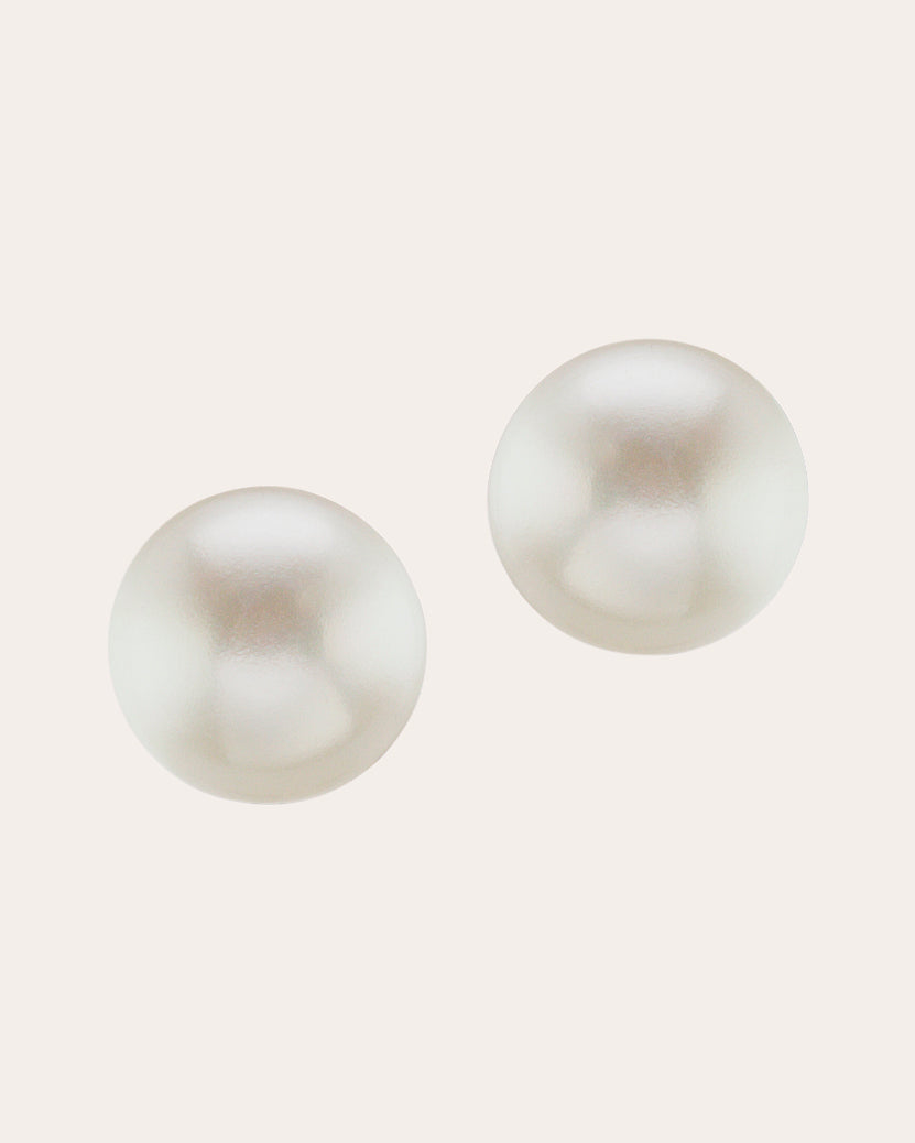 Everyday 14K Gold Pearl Stud Earrings