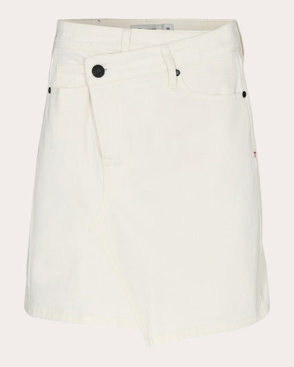 Brown Wrap Denim Skirt