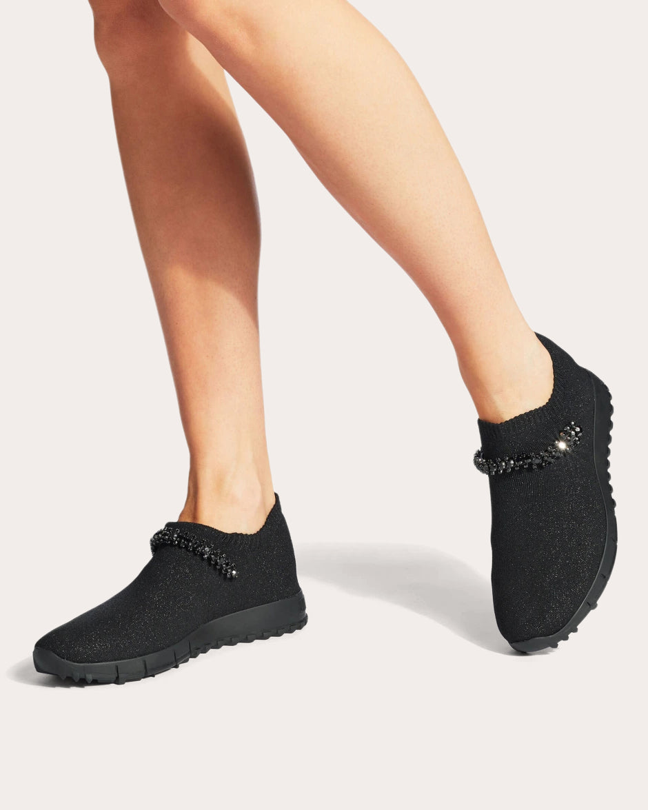 Verona Crystal-Embellished Knit Sneaker