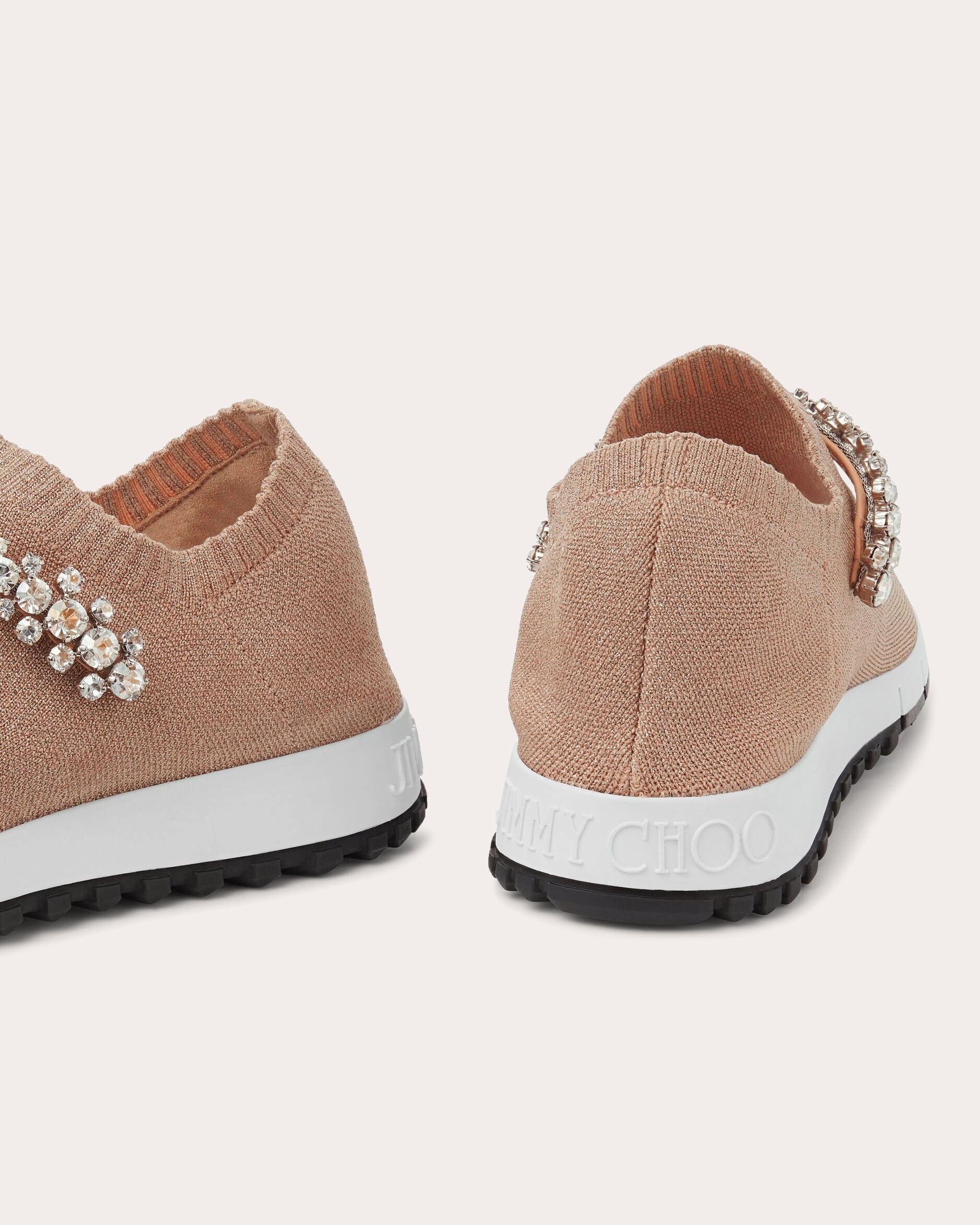 Verona Crystal-Embellished Metallic-Knit Sneaker