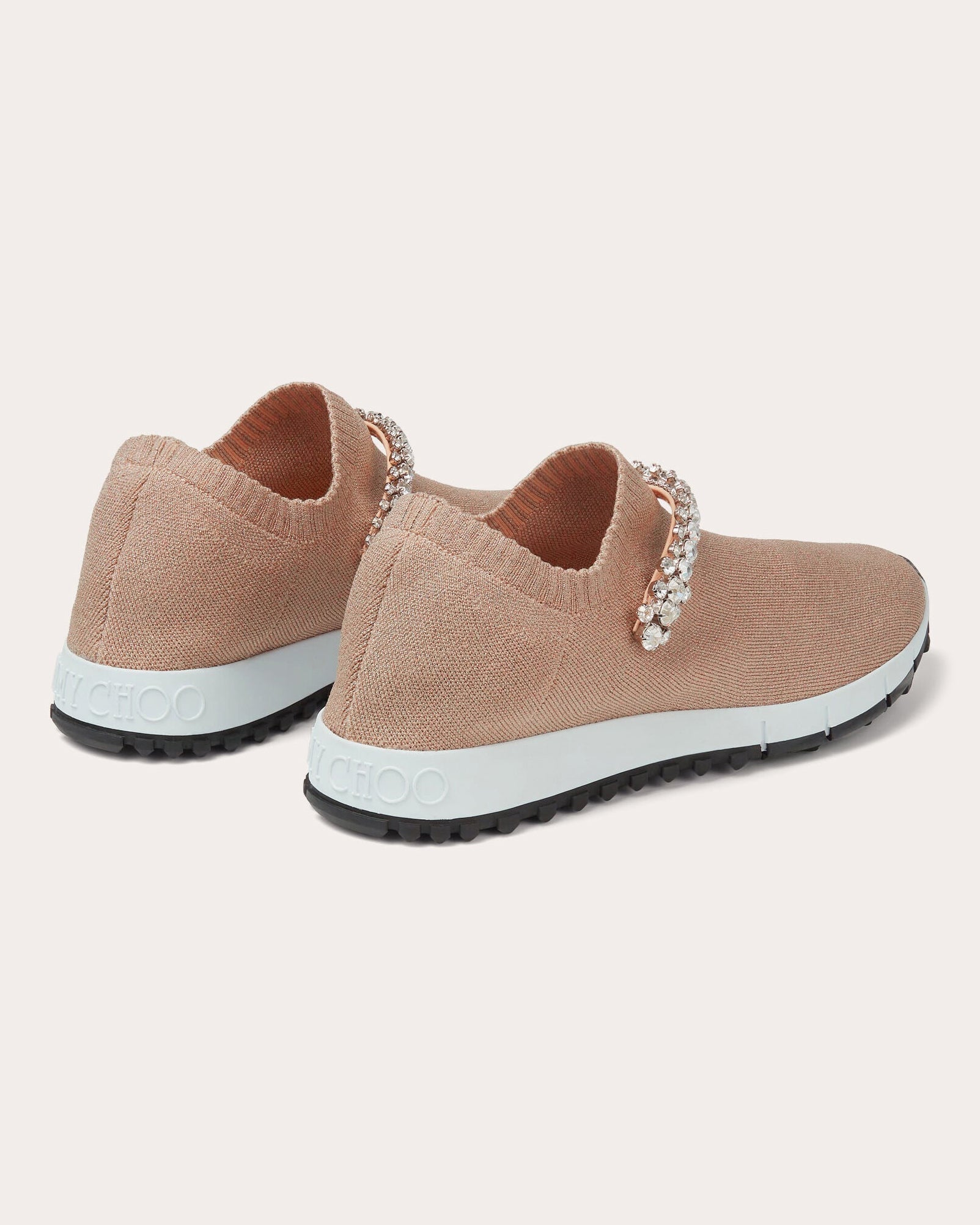 Verona Crystal-Embellished Metallic-Knit Sneaker