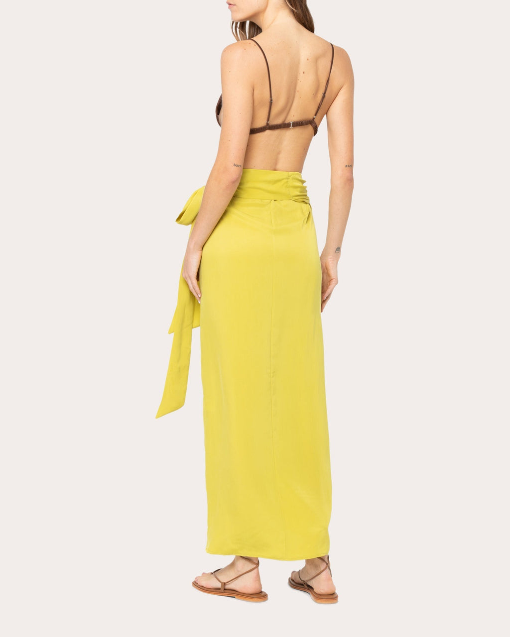 Serengeti Washed Satin Wrap Skirt