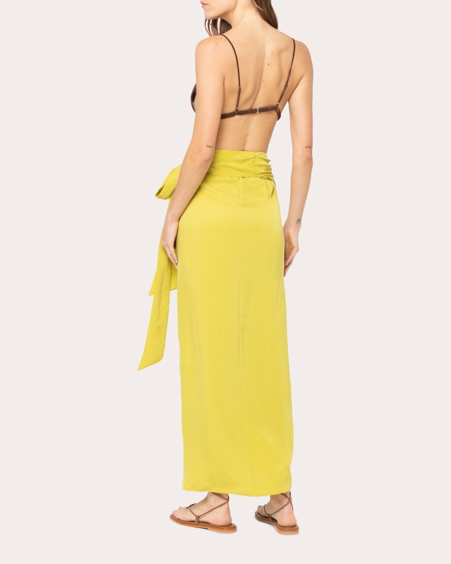 Serengeti Washed Satin Wrap Skirt