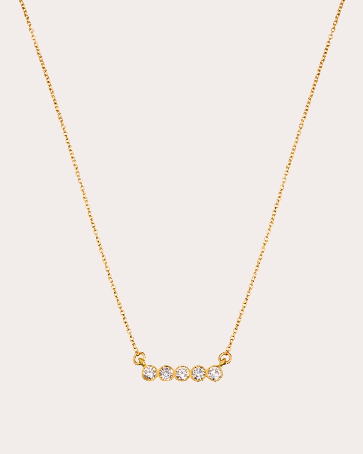 Circle of 5ths 18K Gold Diamond Pendant Necklace
