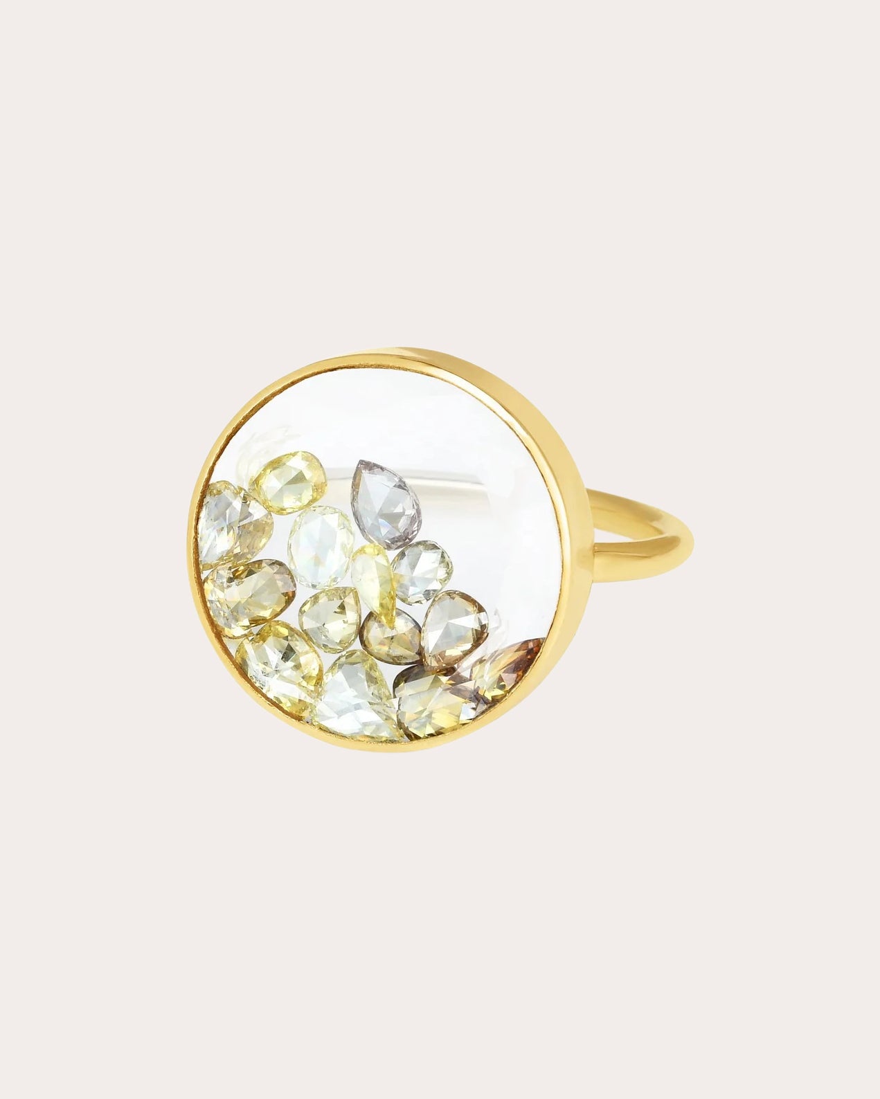 Core 16 18K Gold Diamond Shaker Ring