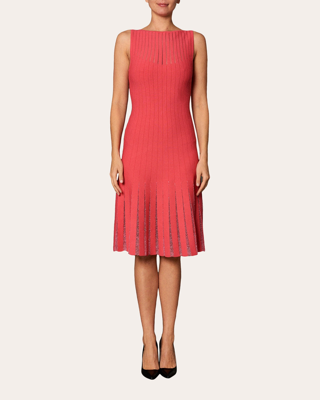 Beaded Detail Sleeveless Knit Dress