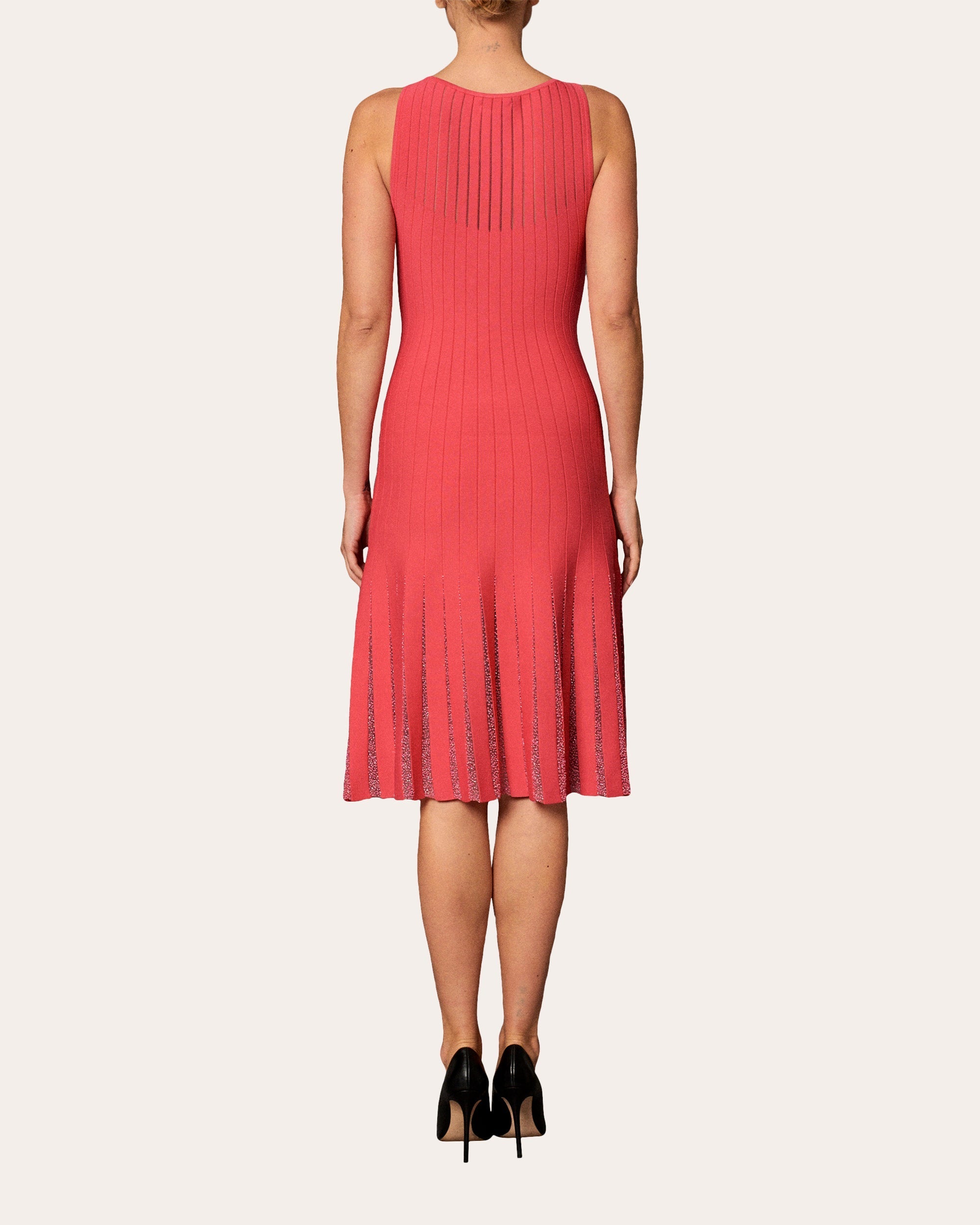 Beaded Detail Sleeveless Knit Dress