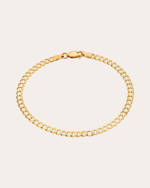 14K Gold Cuban Link Anklet