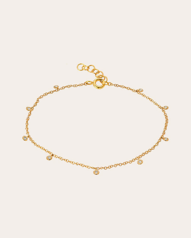 Evil Eye 14K Gold Diamond Bracelet