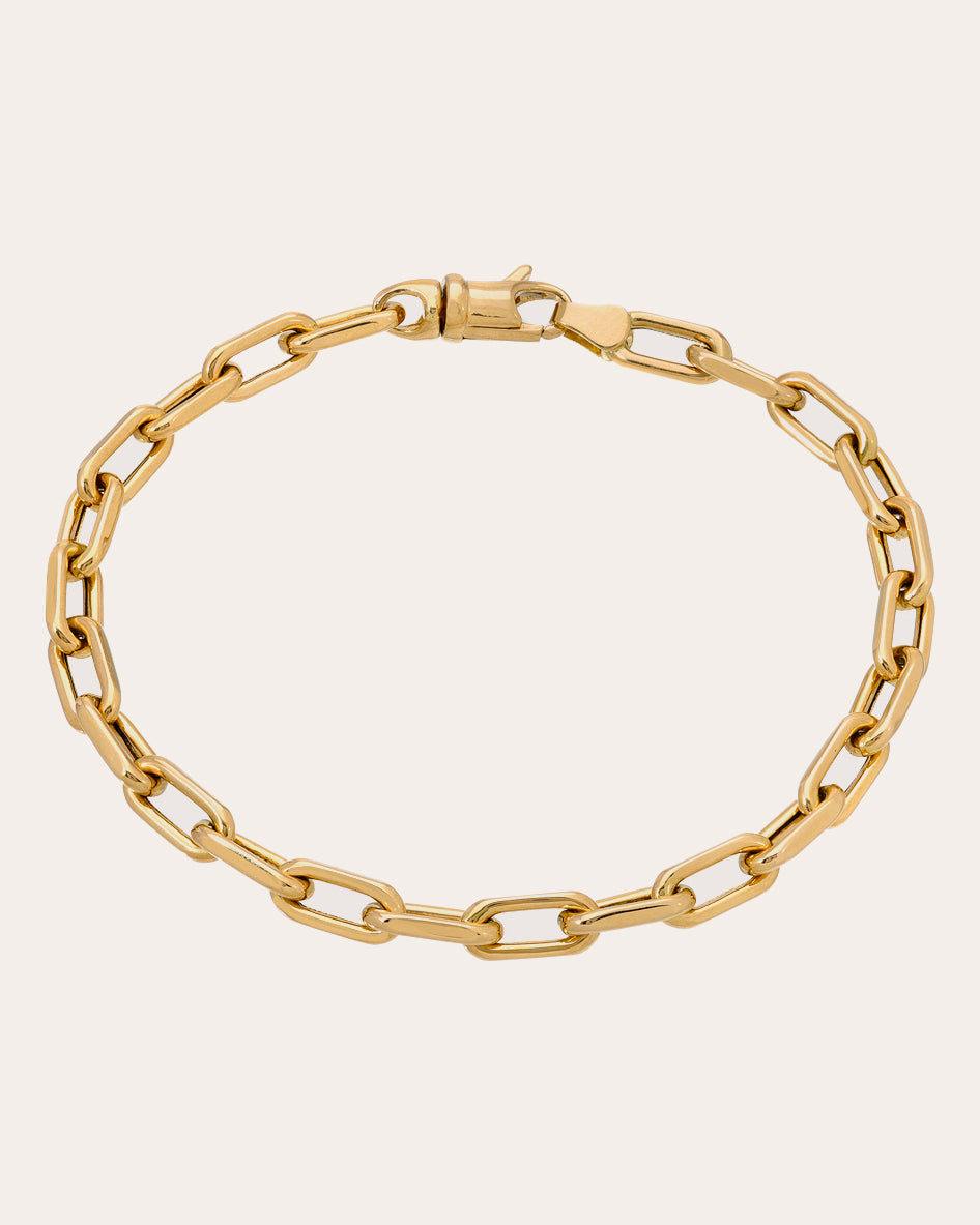 Large 14K Gold Chain Bracelet