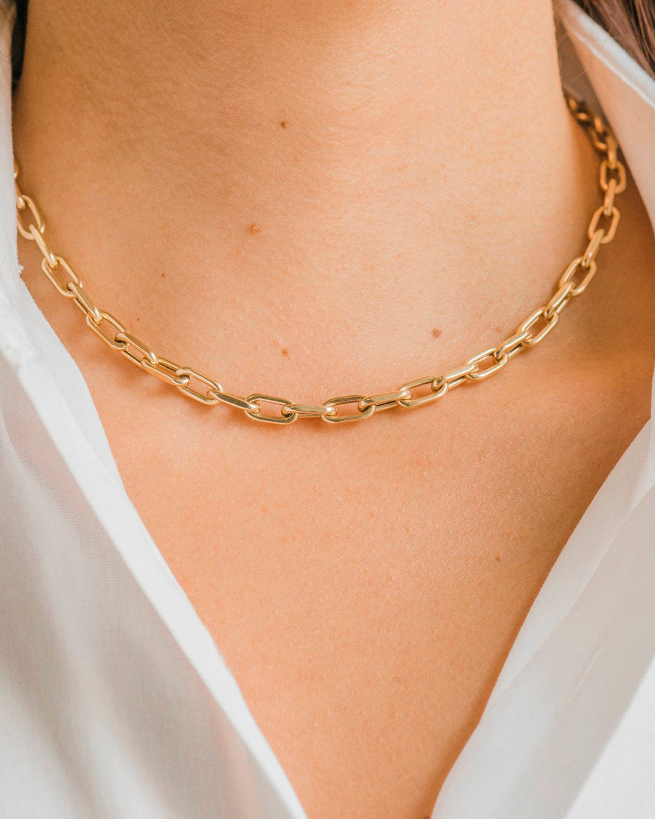 Large 14K Gold Chain Necklace